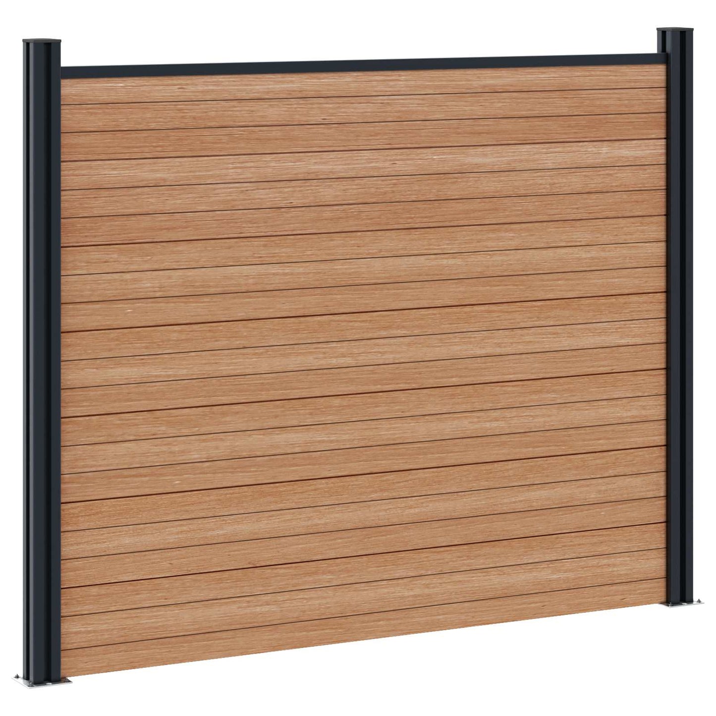 Gjerdeplate WPC og Aluminium Brun