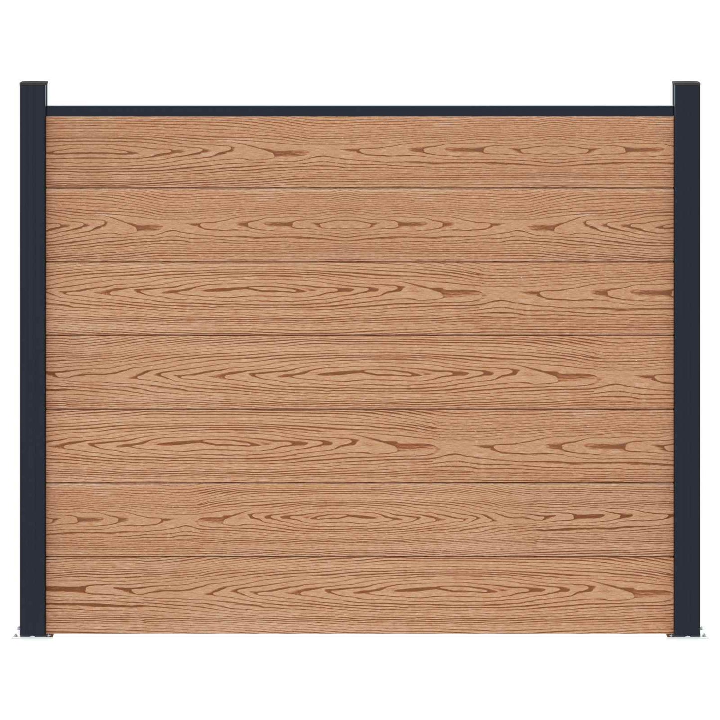 Gjerdeplate WPC og Aluminium Brun