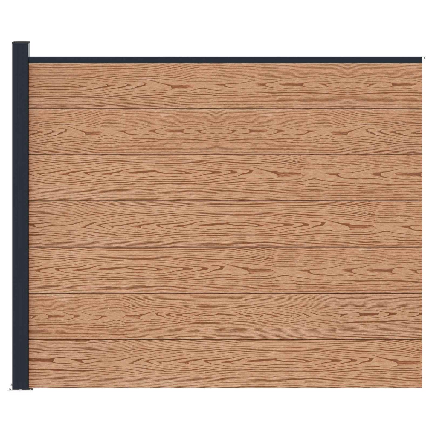 Gjerdeplate WPC og Aluminium Brun