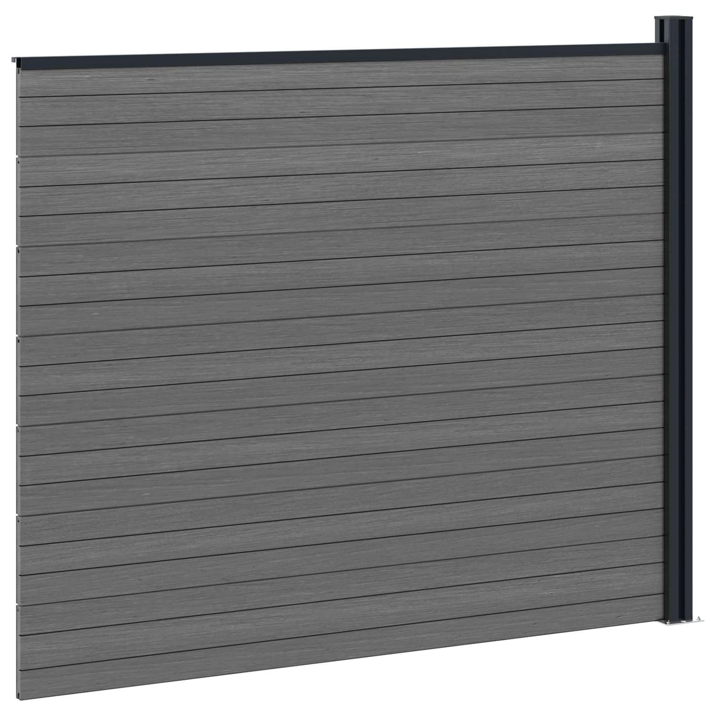 Gjerdeplate WPC og Aluminium Grå