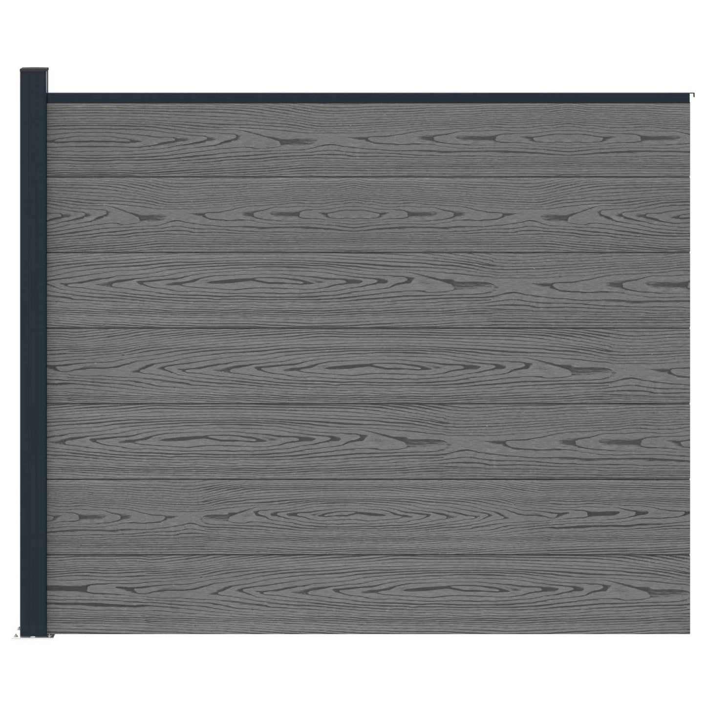 Gjerdeplate WPC og Aluminium Grå
