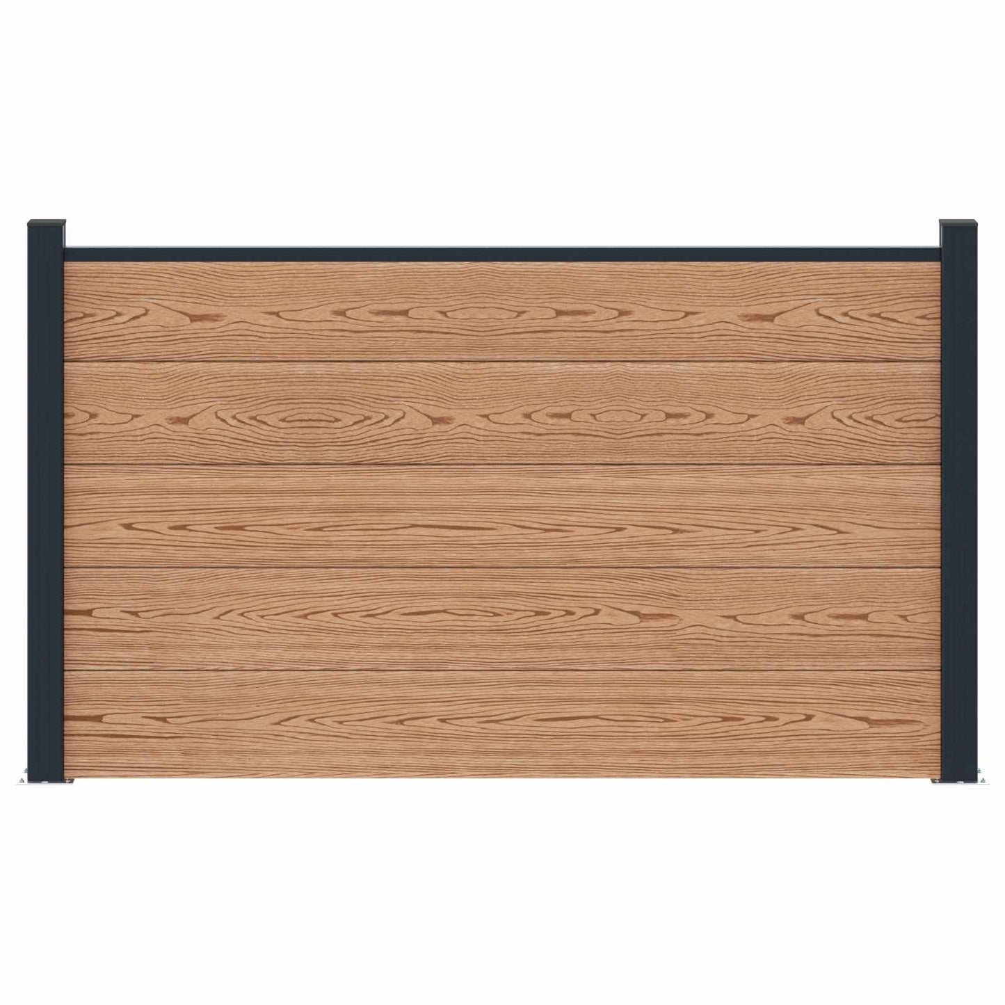 Gjerdeplate WPC og Aluminium Brun