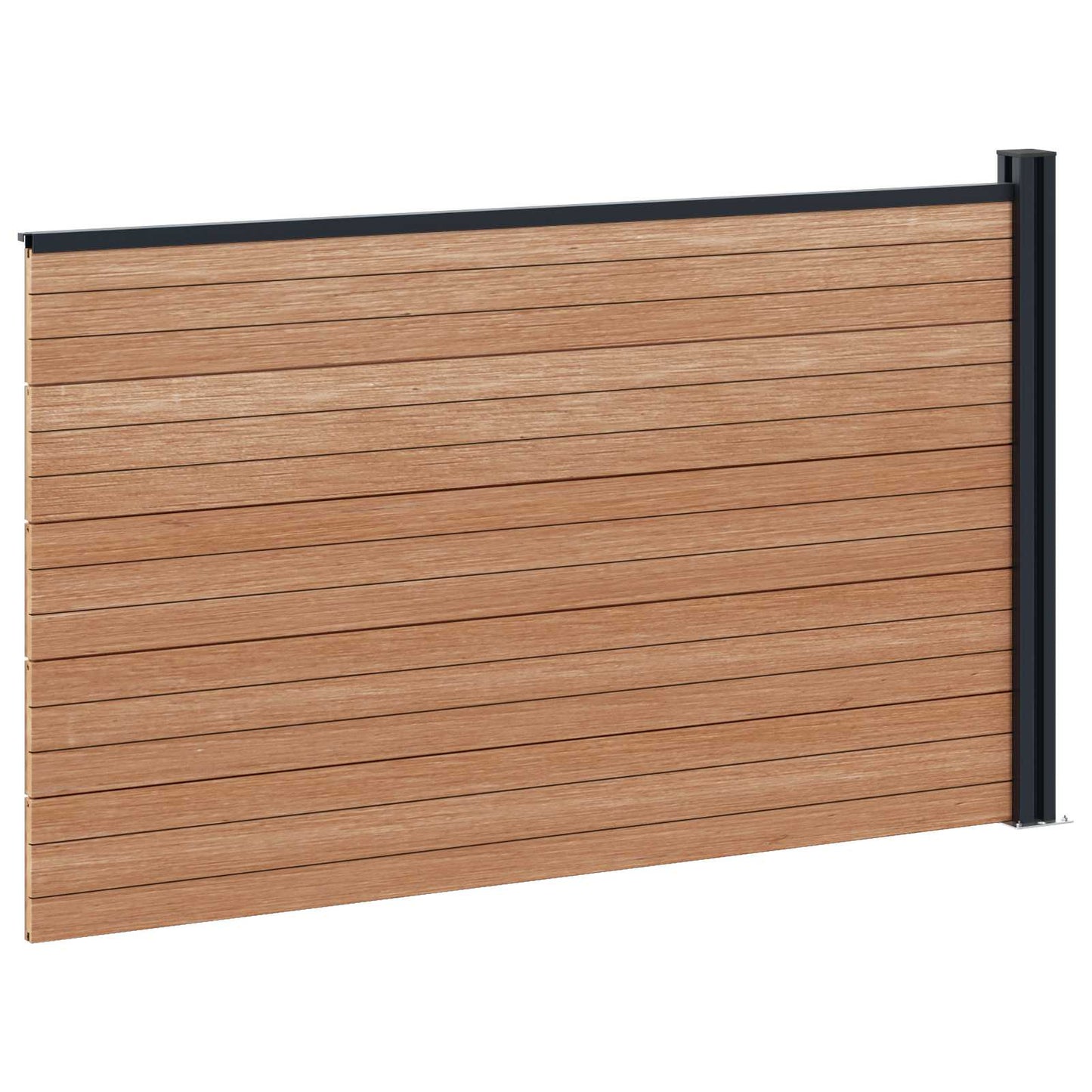Gjerdeplate WPC og Aluminium Brun