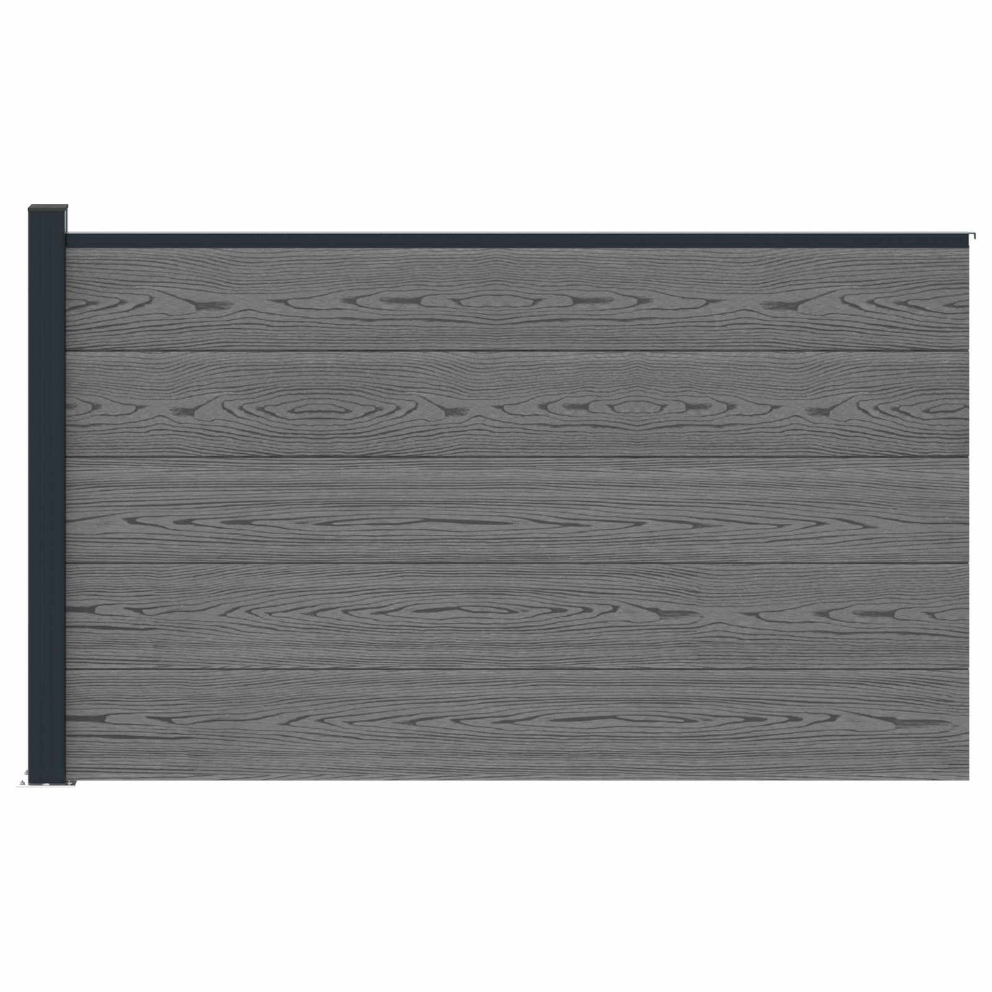 Gjerdeplate WPC og Aluminium Grå