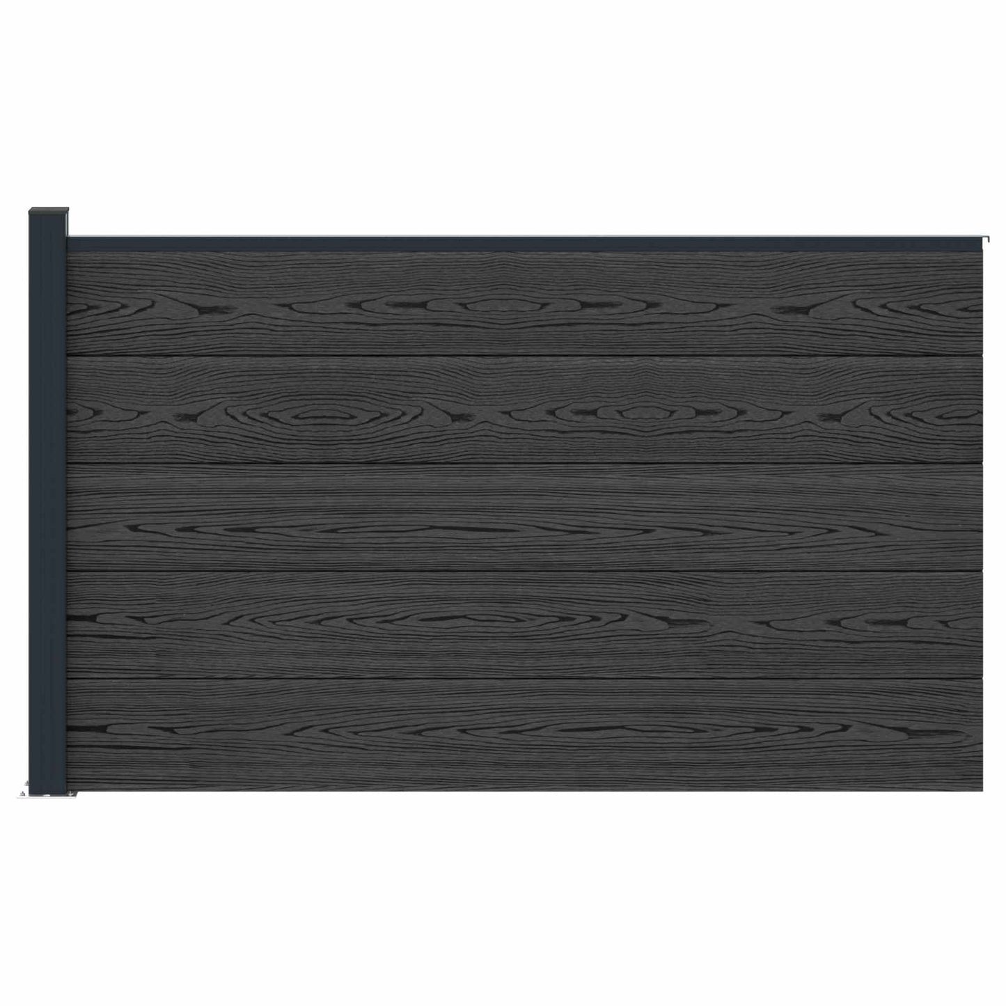 Gjerdeplate WPC og Aluminium Svart