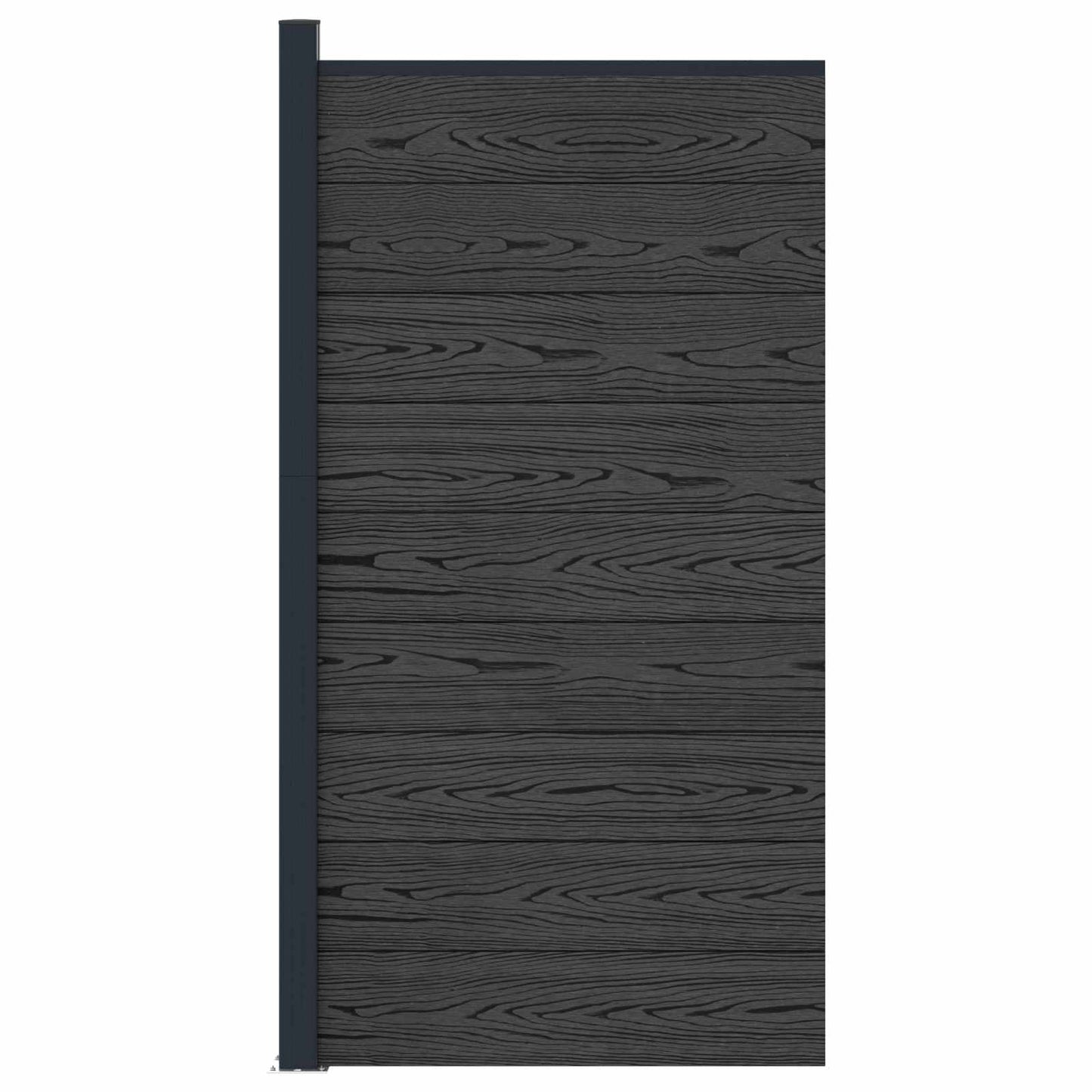 Gjerdeplate WPC og Aluminium Svart