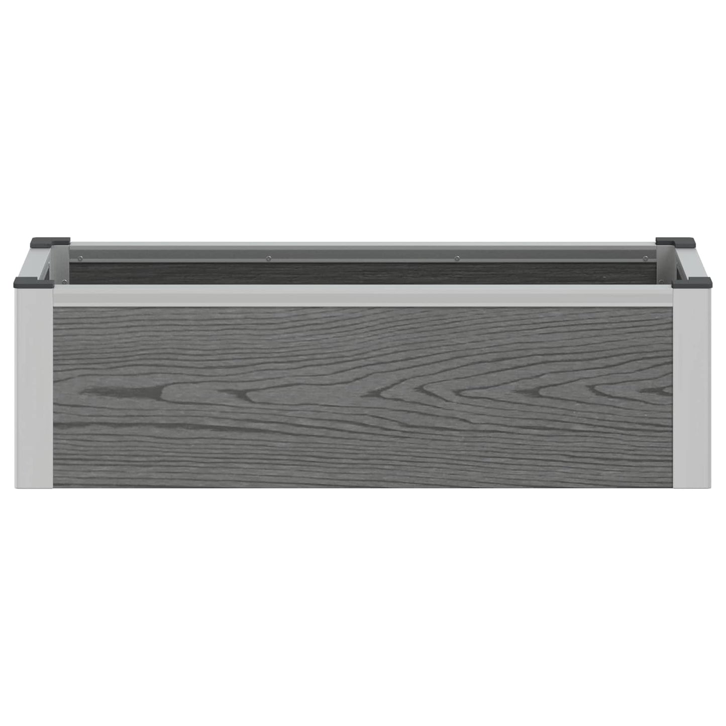 Høybed Grå 75 x 30 x 22 cm WPC og Aluminium