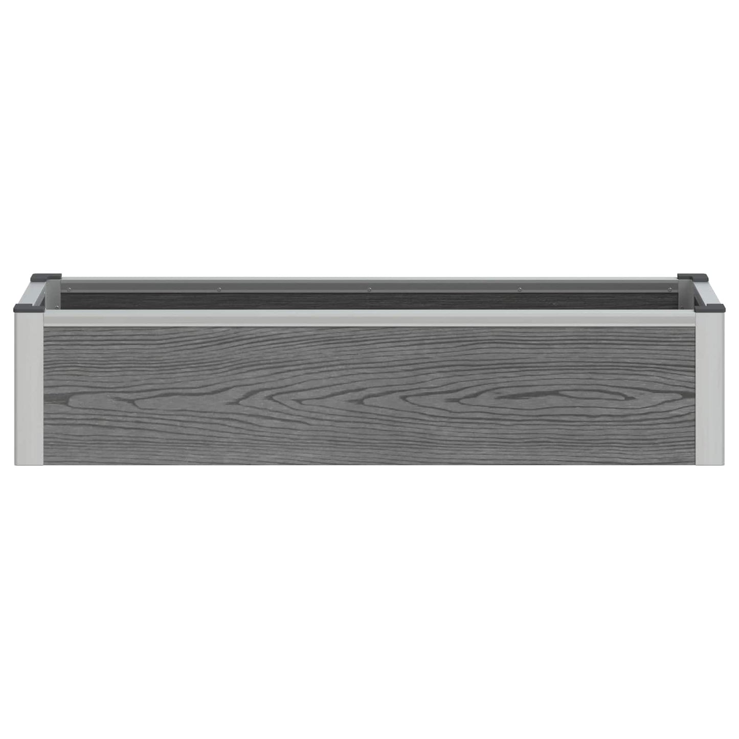 Høybed Grå 100 x 30 x 22 cm WPC og Aluminium