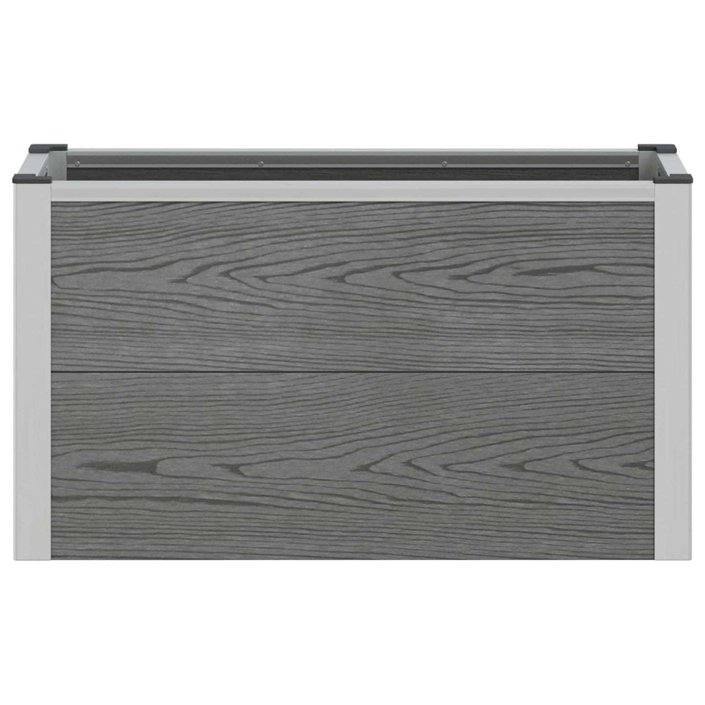 Høybed Grå 75 x 30 x 42 cm WPC og Aluminium
