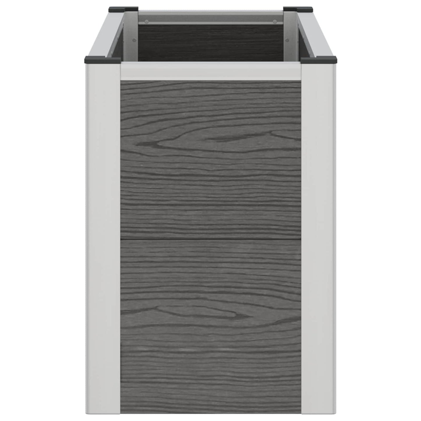 Høybed Grå 75 x 30 x 42 cm WPC og Aluminium