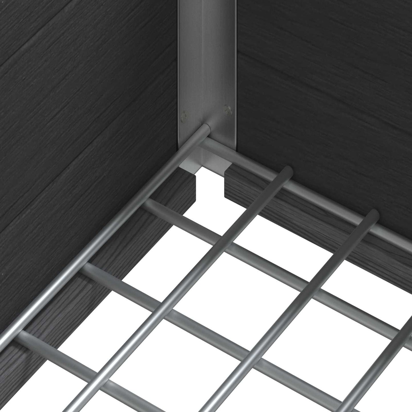 Høybed Grå 100 x 30 x 42 cm WPC og Aluminium