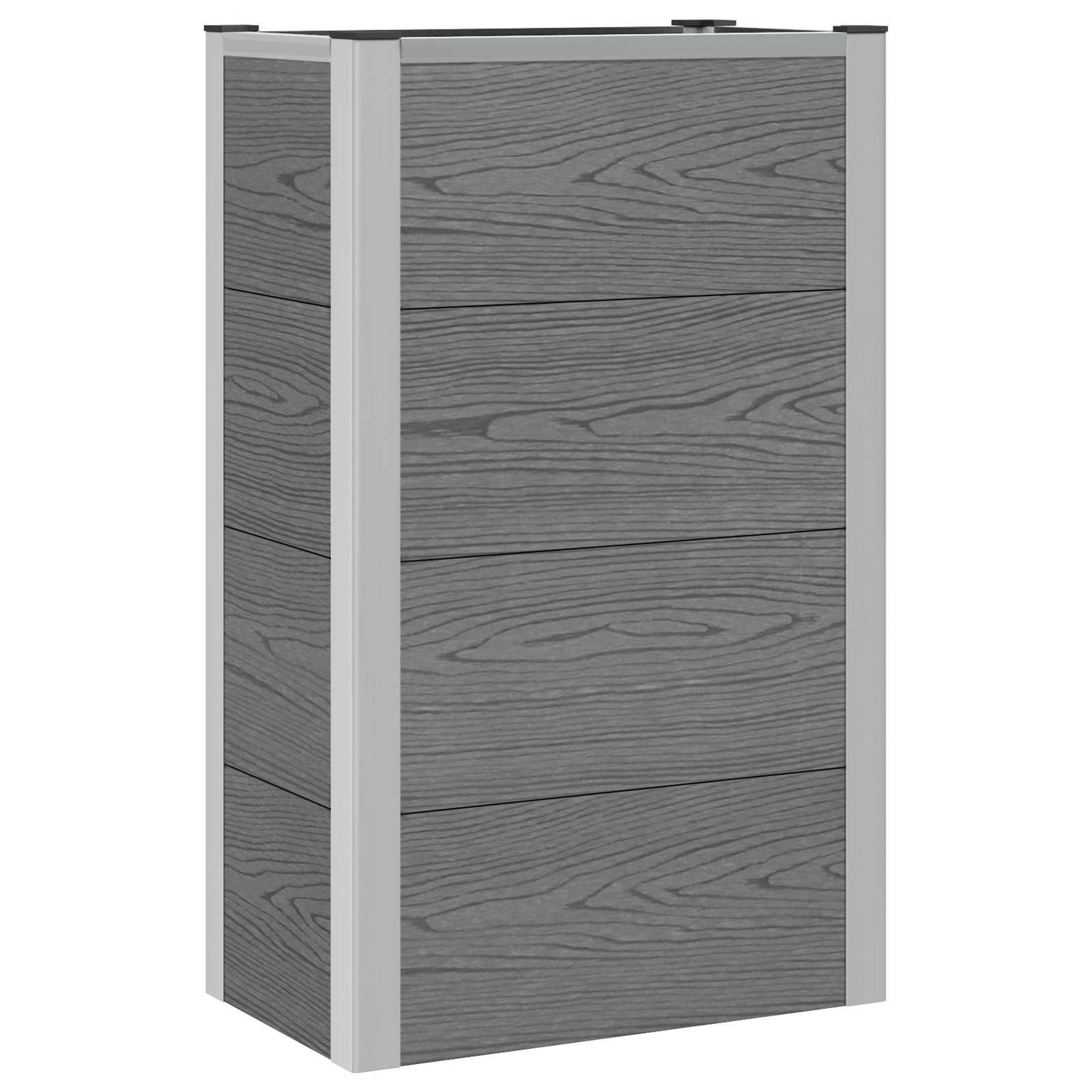 Høybed Grå 50 x 30 x 82 cm WPC og Aluminium
