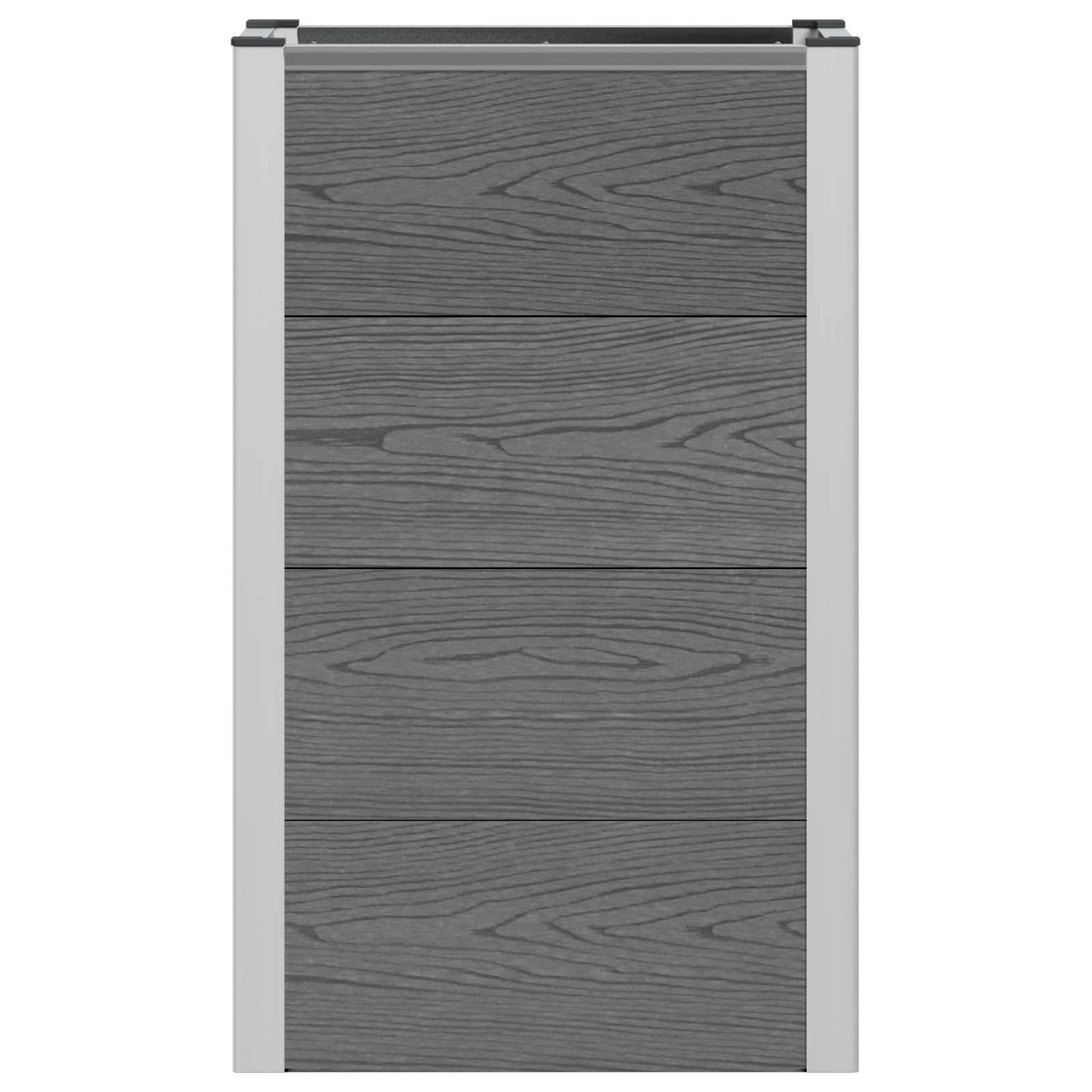 Høybed Grå 50 x 30 x 82 cm WPC og Aluminium