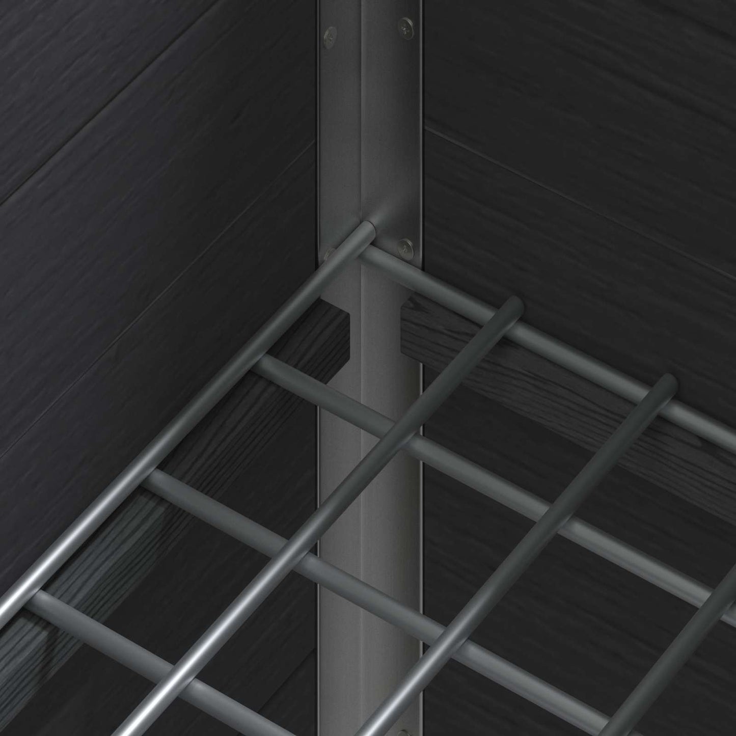 Høybed Grå 75 x 30 x 82 cm WPC og Aluminium
