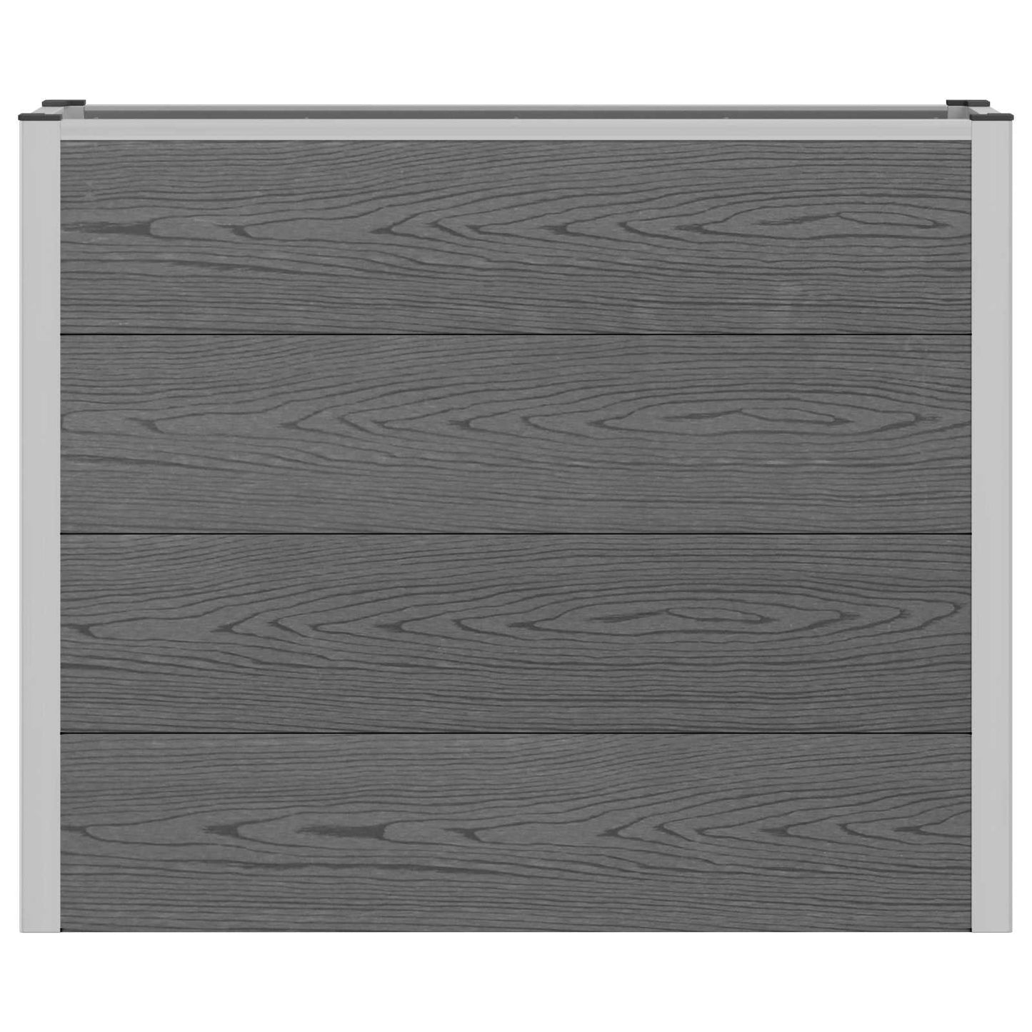 Høybed Grå 100 x 30 x 82 cm WPC og Aluminium