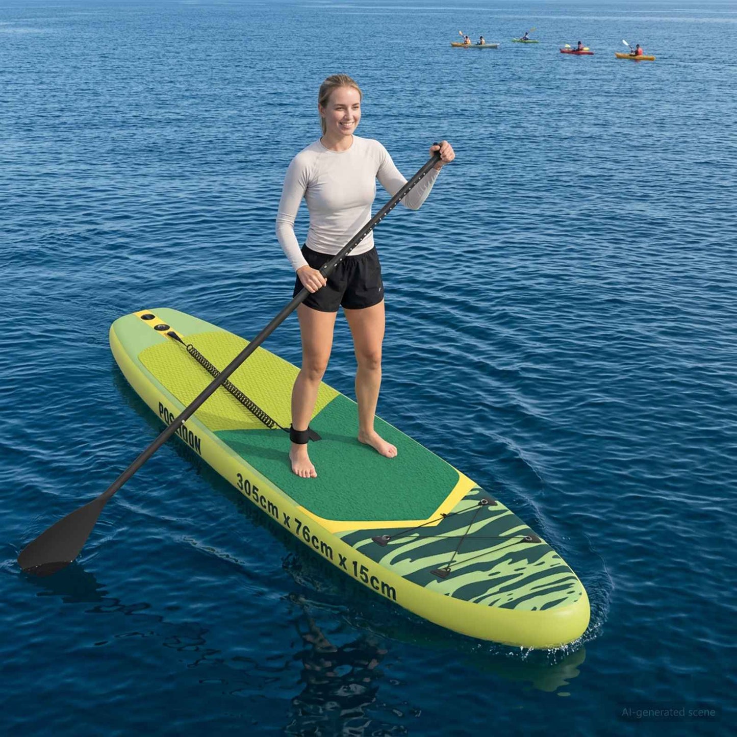Oppblåsbar Stand Up Paddle Board POSEIDON 305 x 76 x 15 cm for