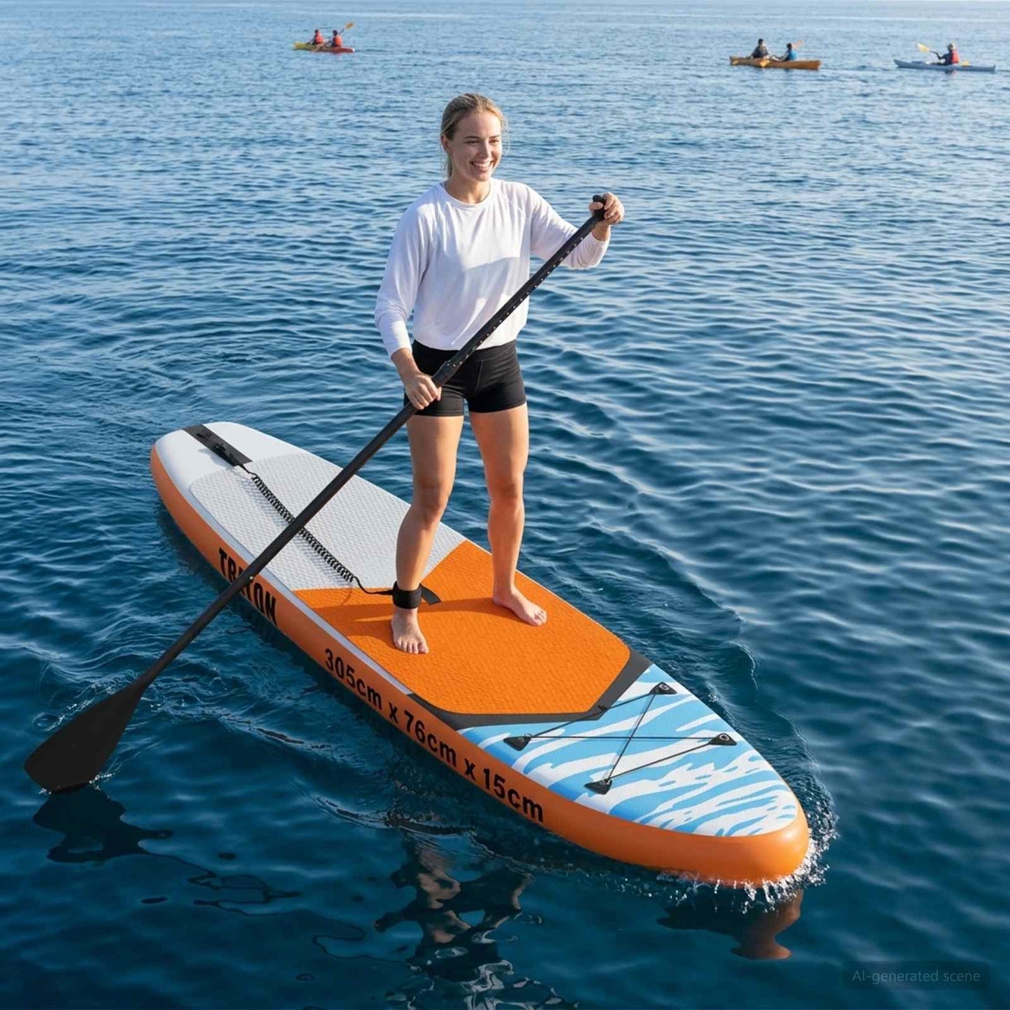 Oppblåsbar Stand Up Paddle Board TRITON 305 x 76 x 15 cm Blå