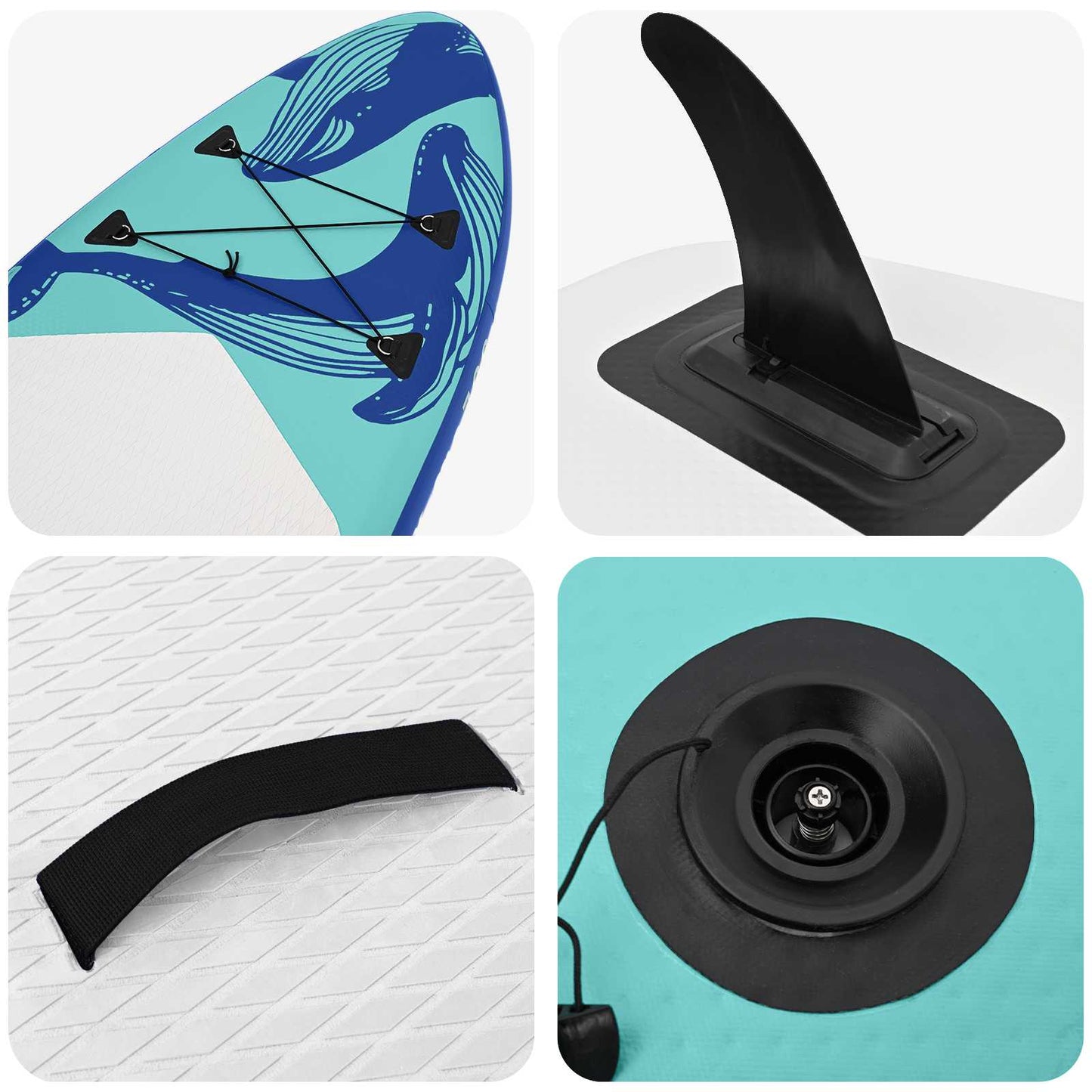 Oppblåsbar Stand Up Paddle Board HYDROS 335 x 76 x 15 cm Turkis