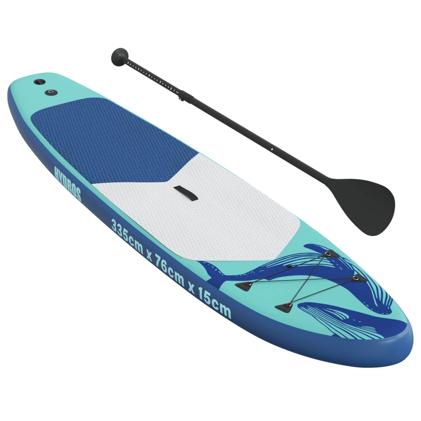 Oppblåsbar Stand Up Paddle Board HYDROS 335 x 76 x 15 cm Turkis