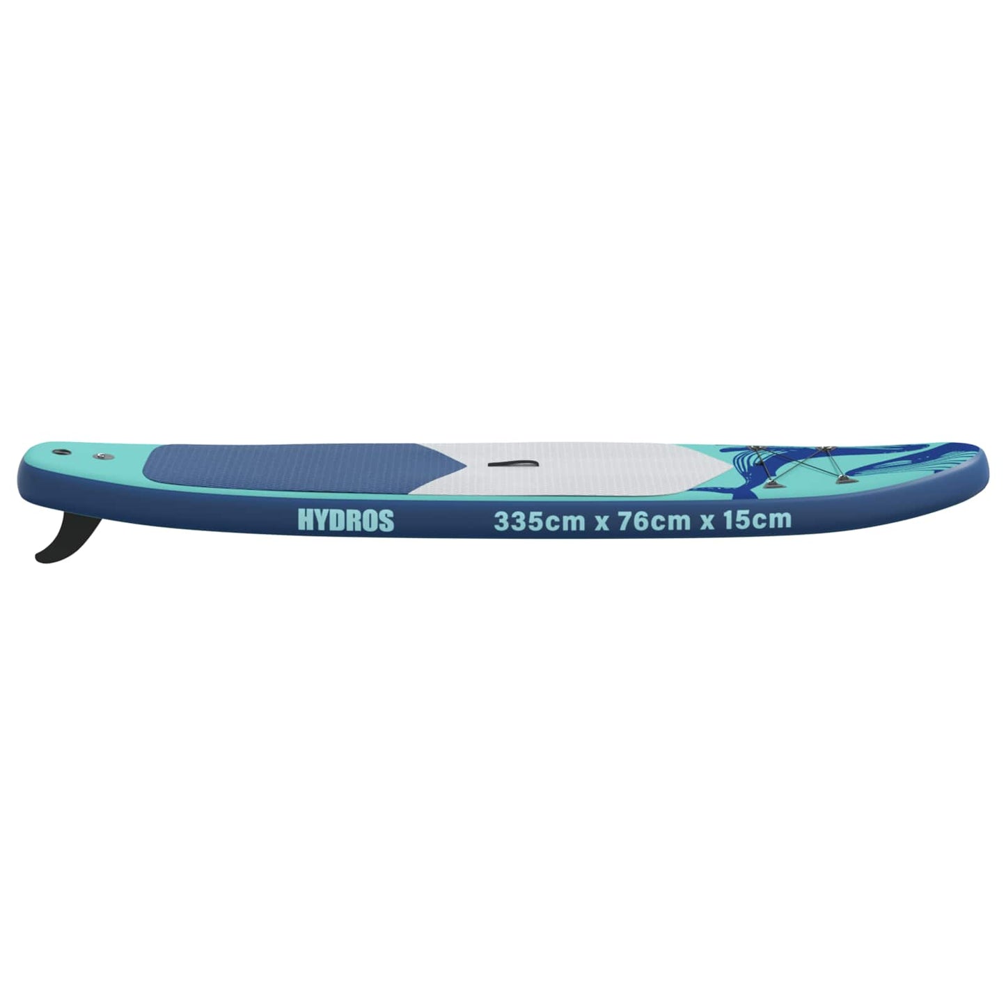 Oppblåsbar Stand Up Paddle Board HYDROS 335 x 76 x 15 cm Turkis