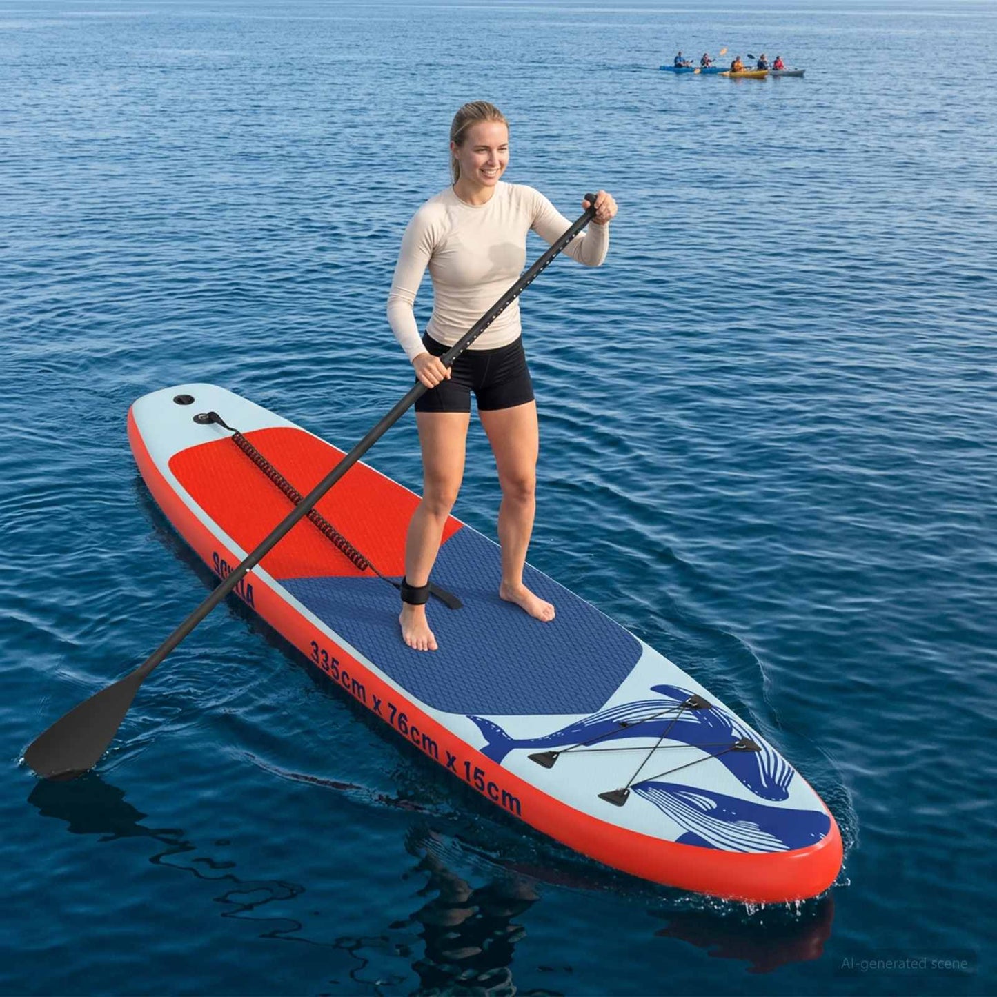 Oppblåsbar Stand Up Paddle Board SCYLLA 335 x 76 x 15 cm Blå
