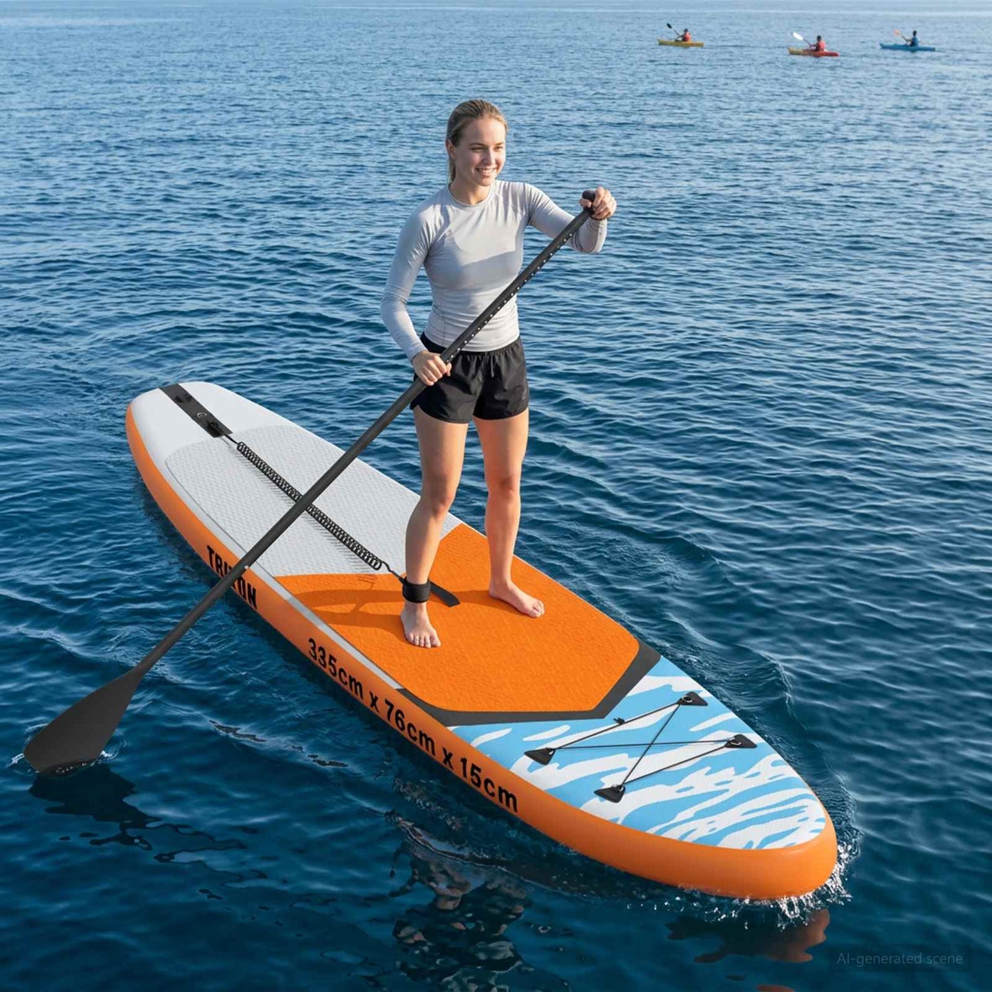 Oppblåsbar Stand Up Paddle Board TRITON 335 x 76 x 15 cm Blå