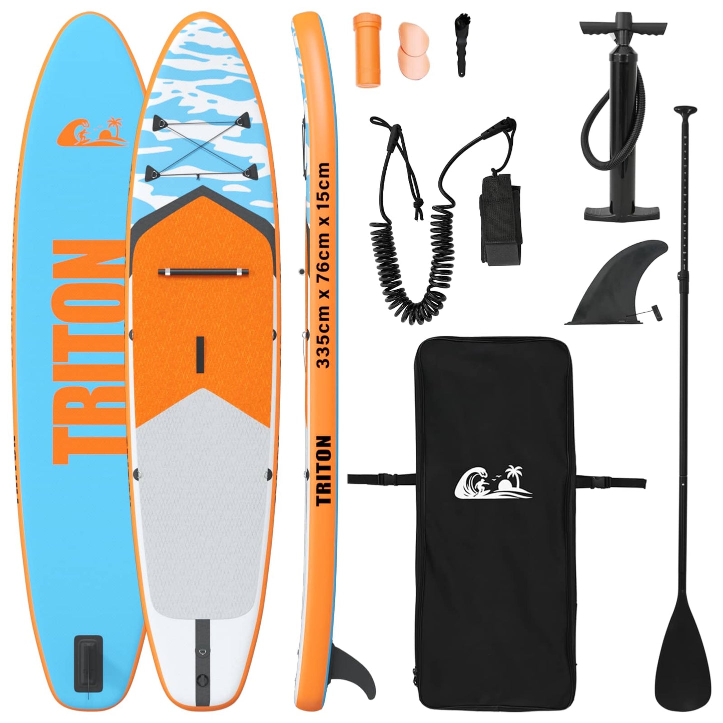 Oppblåsbar Stand Up Paddle Board TRITON 335 x 76 x 15 cm Blå