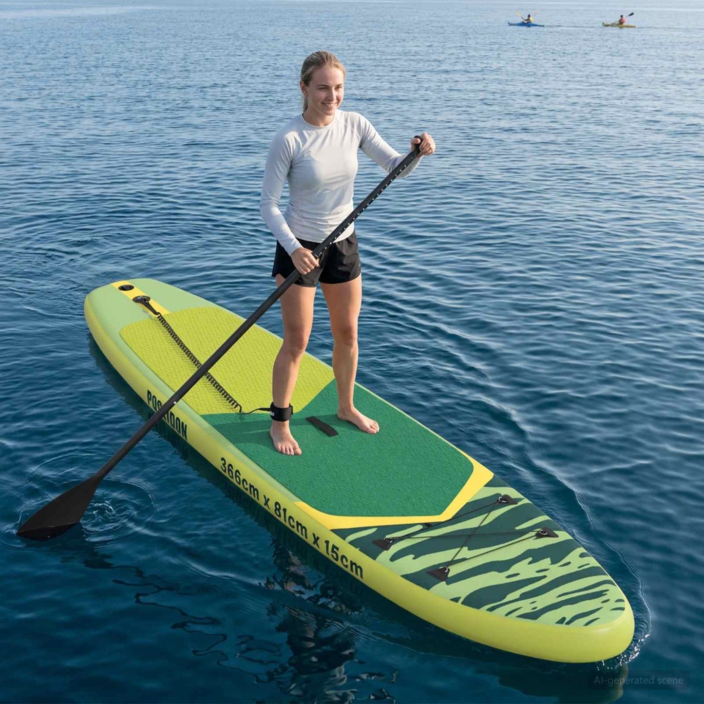 Oppblåsbar Stand Up Paddle Board POSEIDON 366 x 81 x 15 cm for