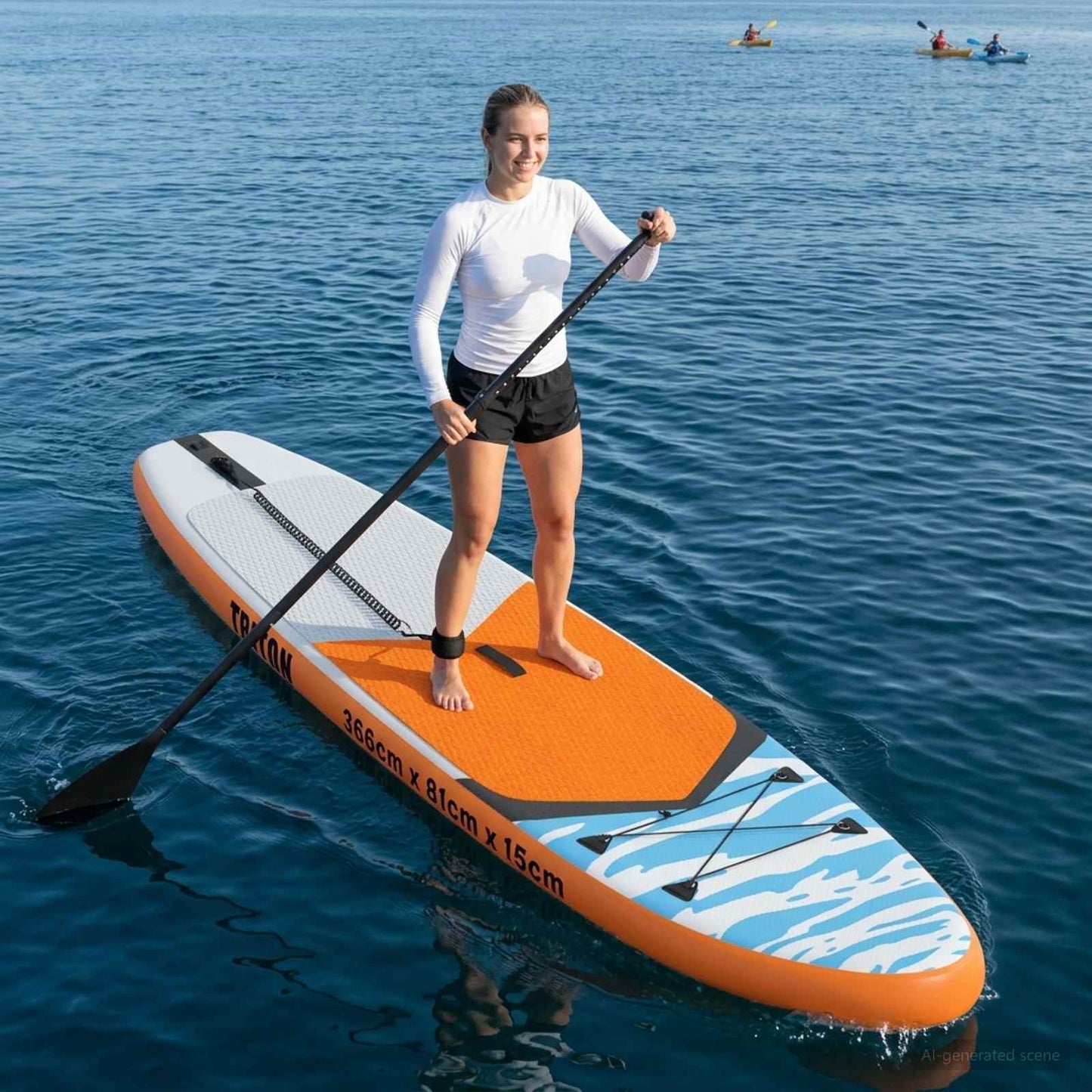 Oppblåsbar Stand Up Paddle Bord TRITON 366 x 81 x 15 cm Blå for