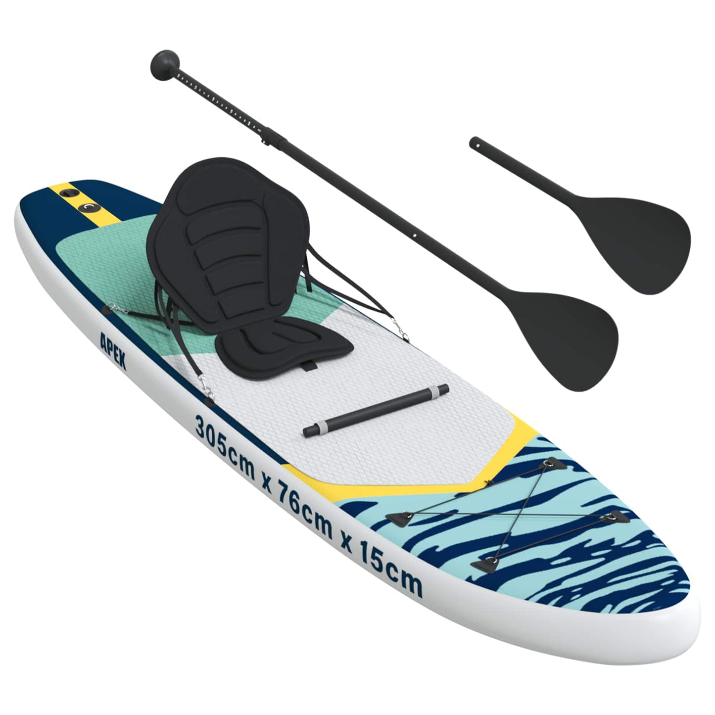 SUP-brett med sete 2-i-1 APEX 305 x 76 x 15 cm Blå for