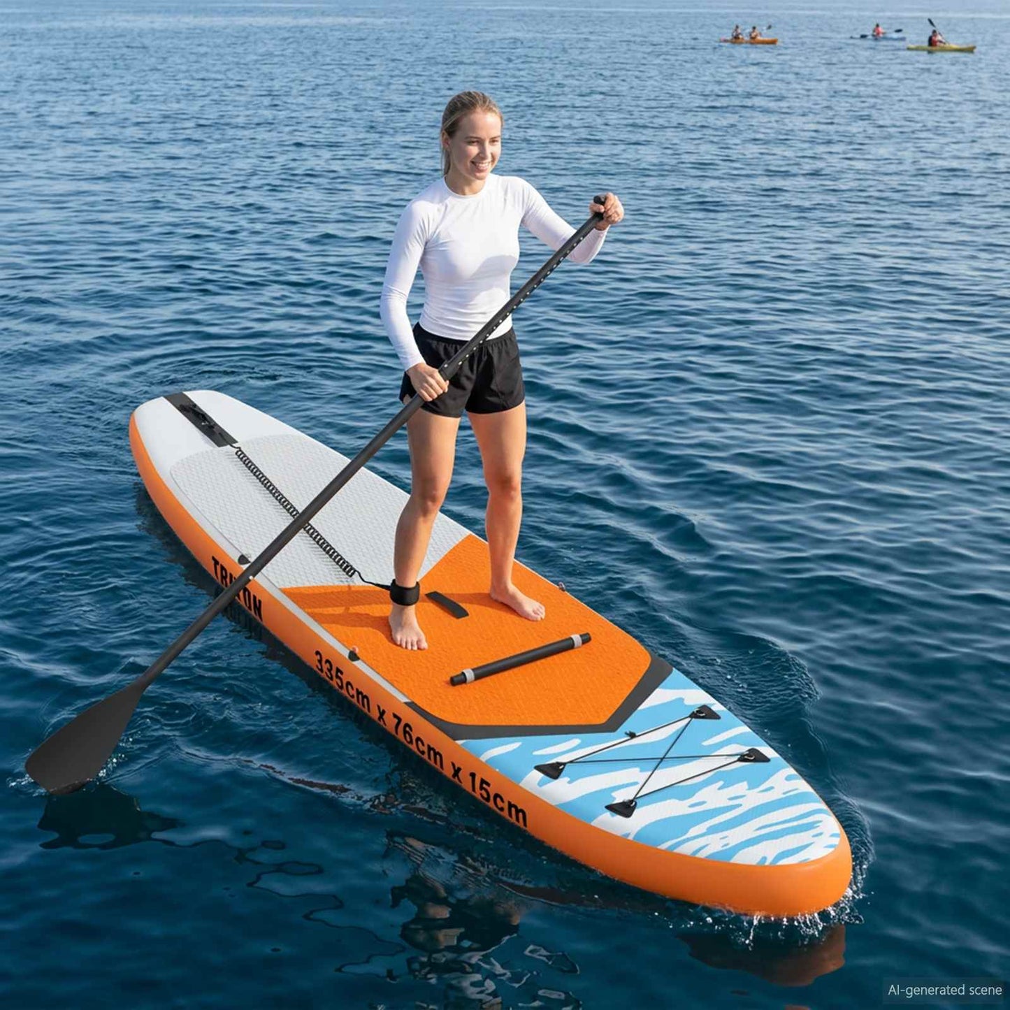 SUP-brett med sete 2-i-1 TRITON 335 x 76 x 15 cm Blå for