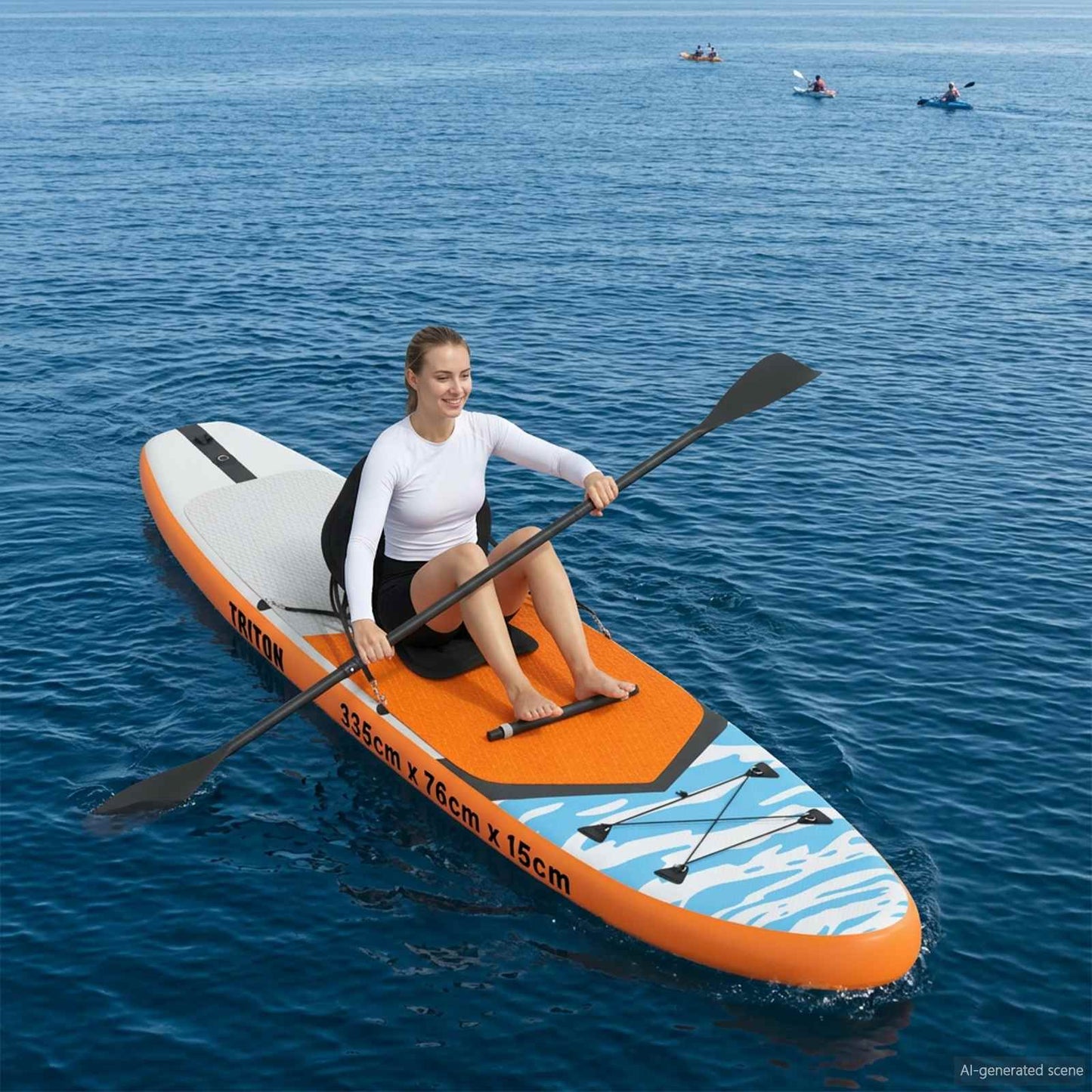 SUP-brett med sete 2-i-1 TRITON 335 x 76 x 15 cm Blå for
