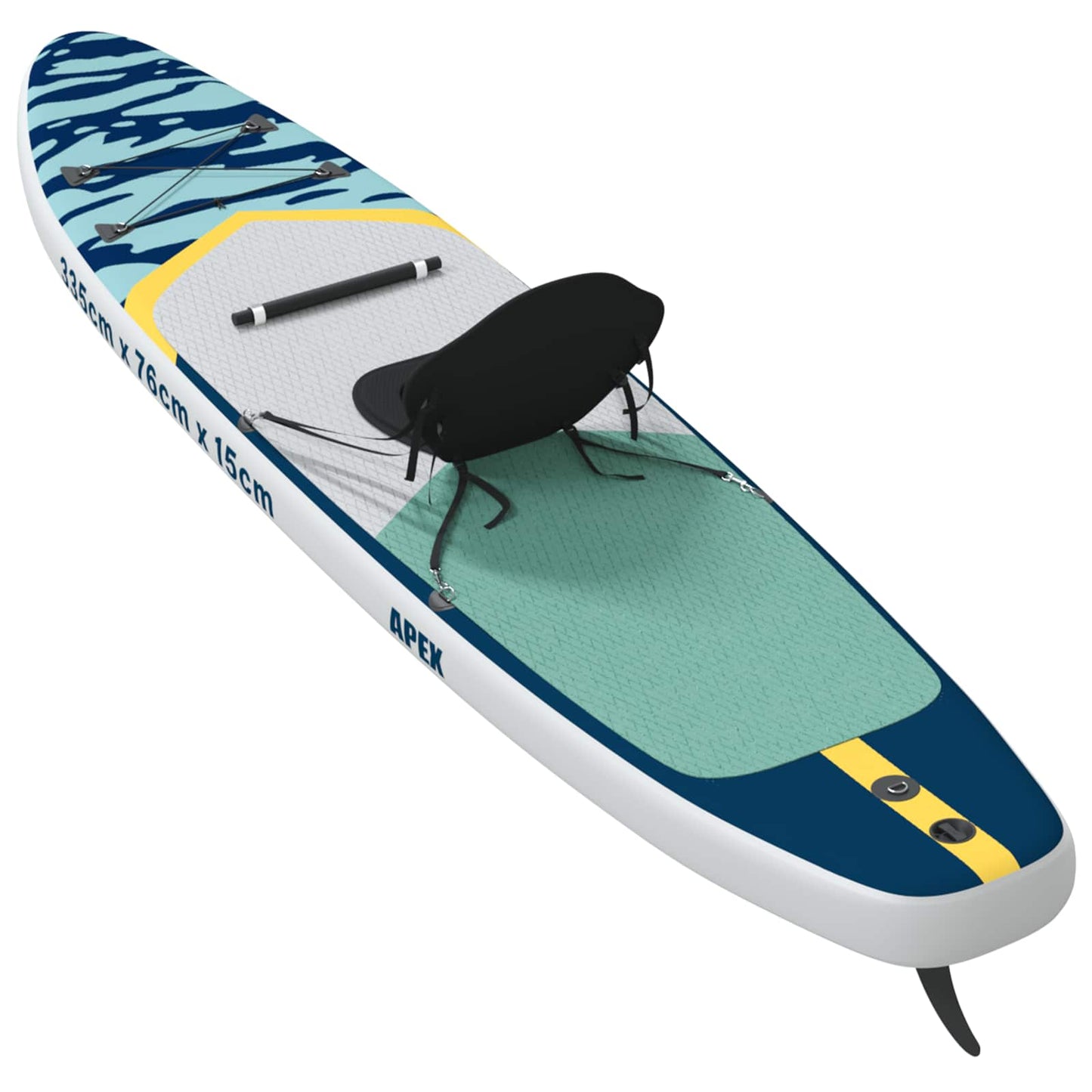 SUP-brett med sete 2-i-1 APEX 335 x 76 x 15 cm Blå for