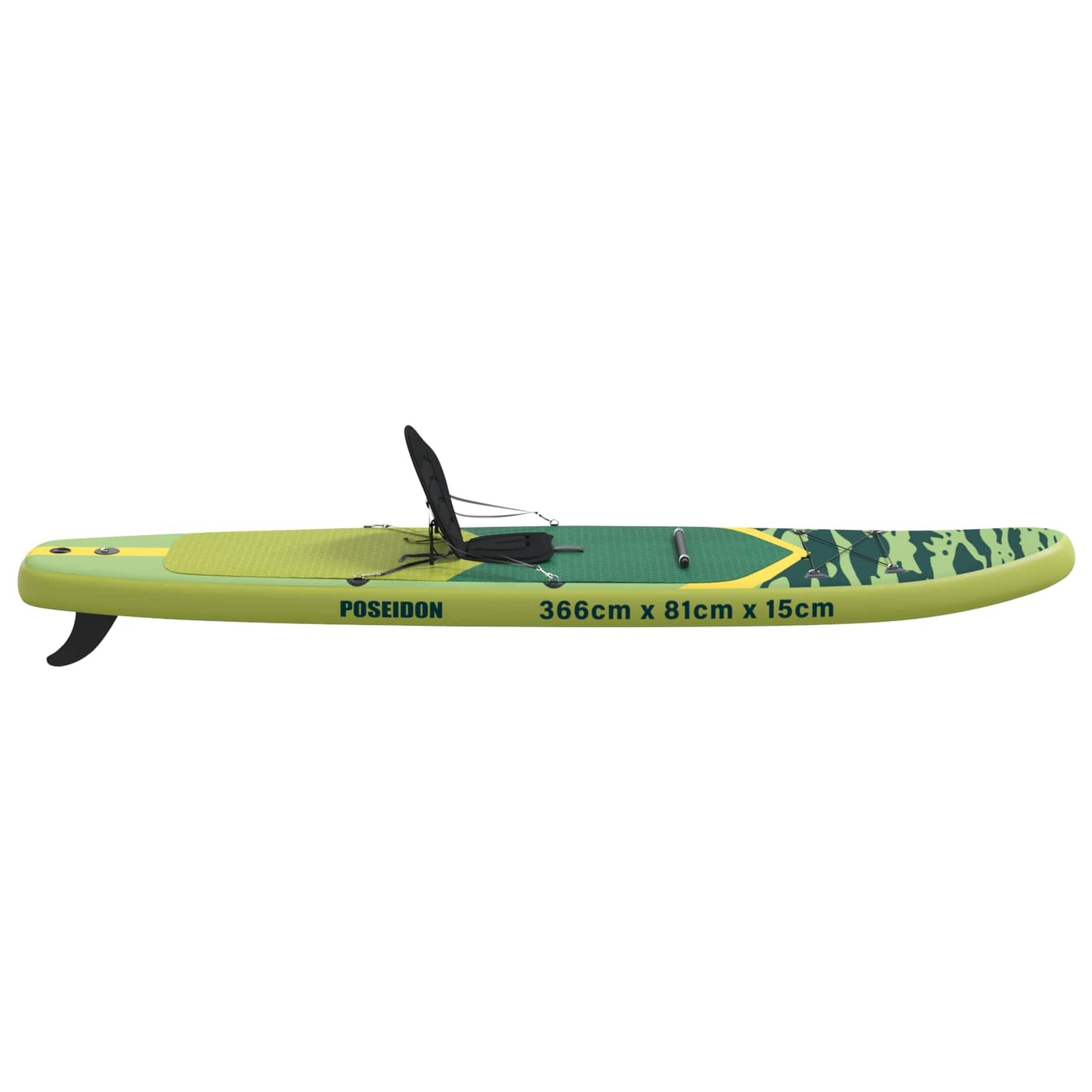SUP-brett med sete 2-i-1 POSEIDON 366 x 81 x 15 cm Grønn for