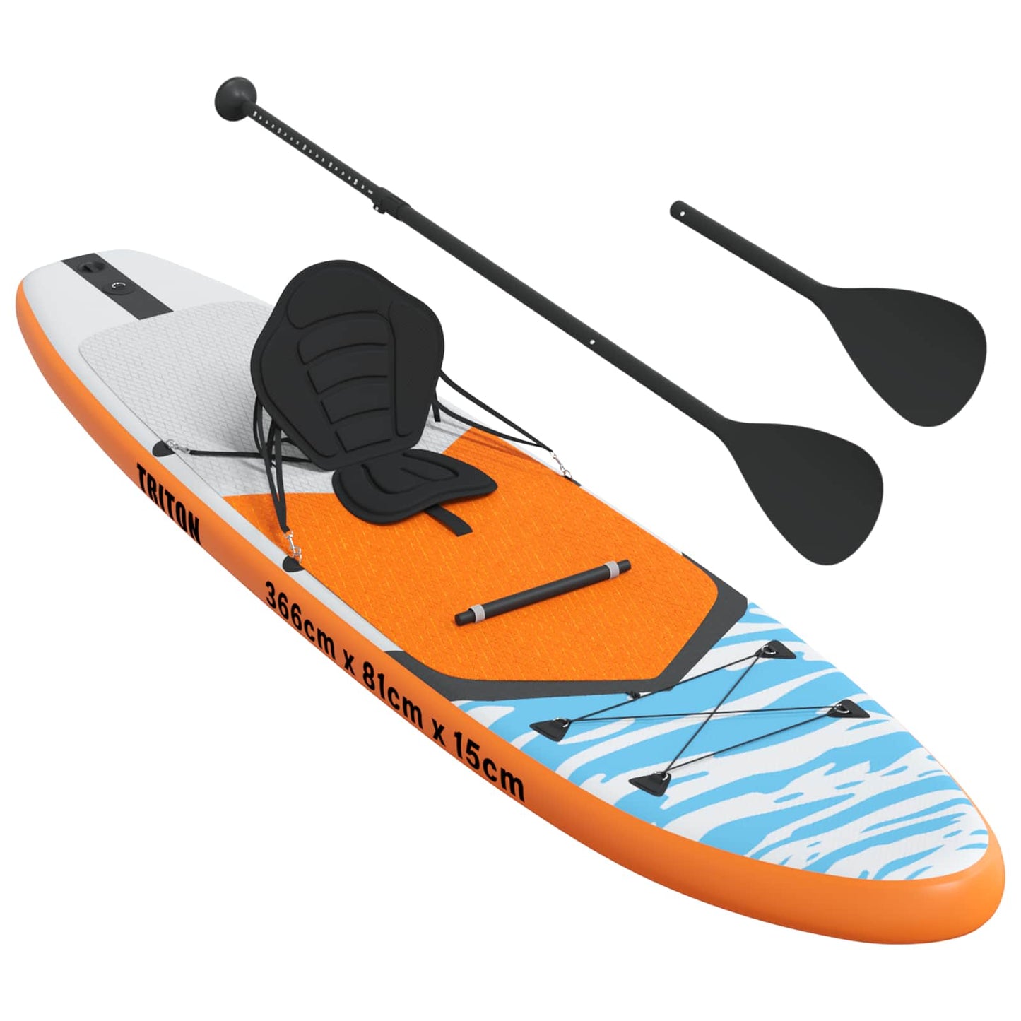 SUP-brett med sete 2-i-1 TRITON 366 x 81 x 15 cm Blå for