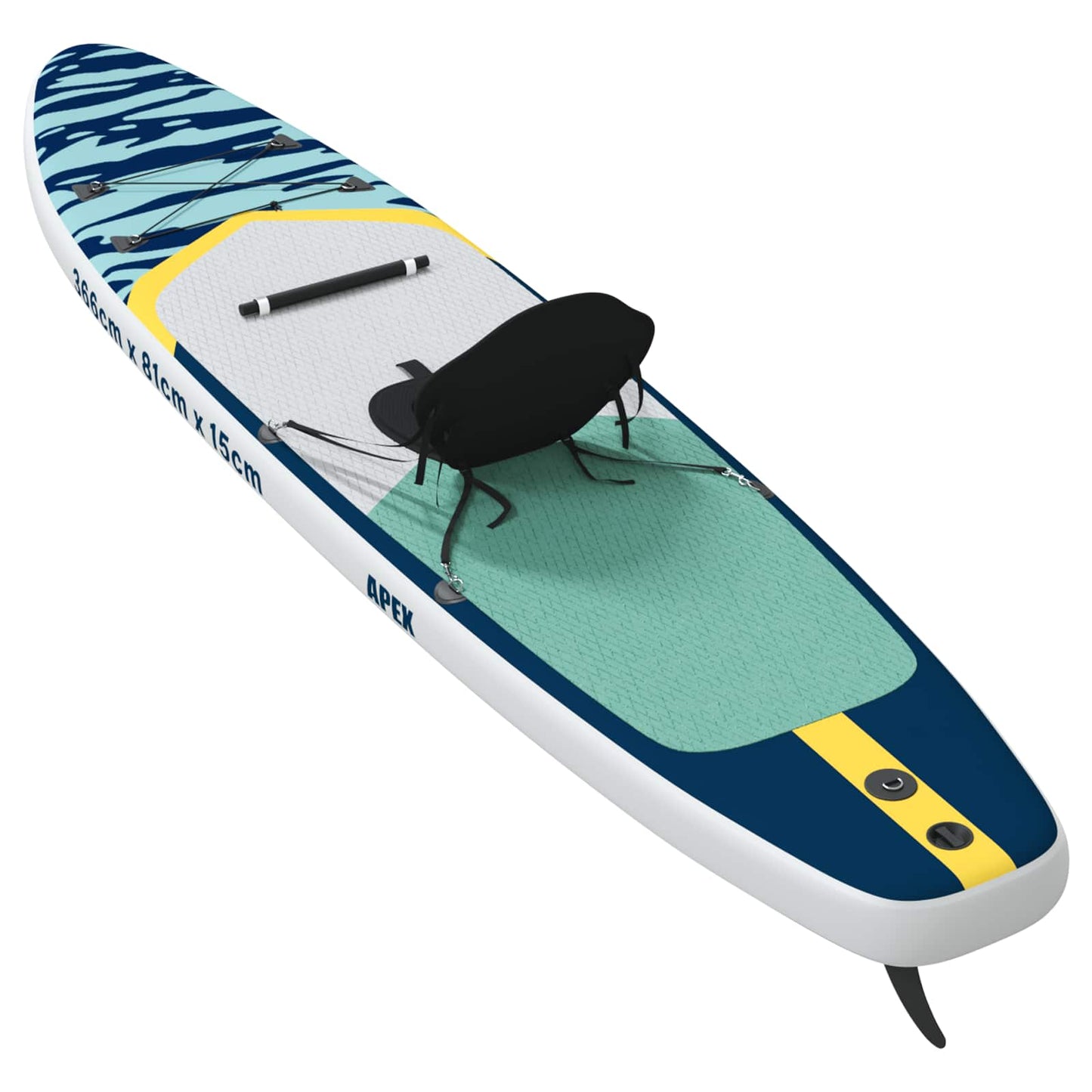 SUP-brett med sete 2-i-1 APEX 366 x 81 x 15 cm Blå for