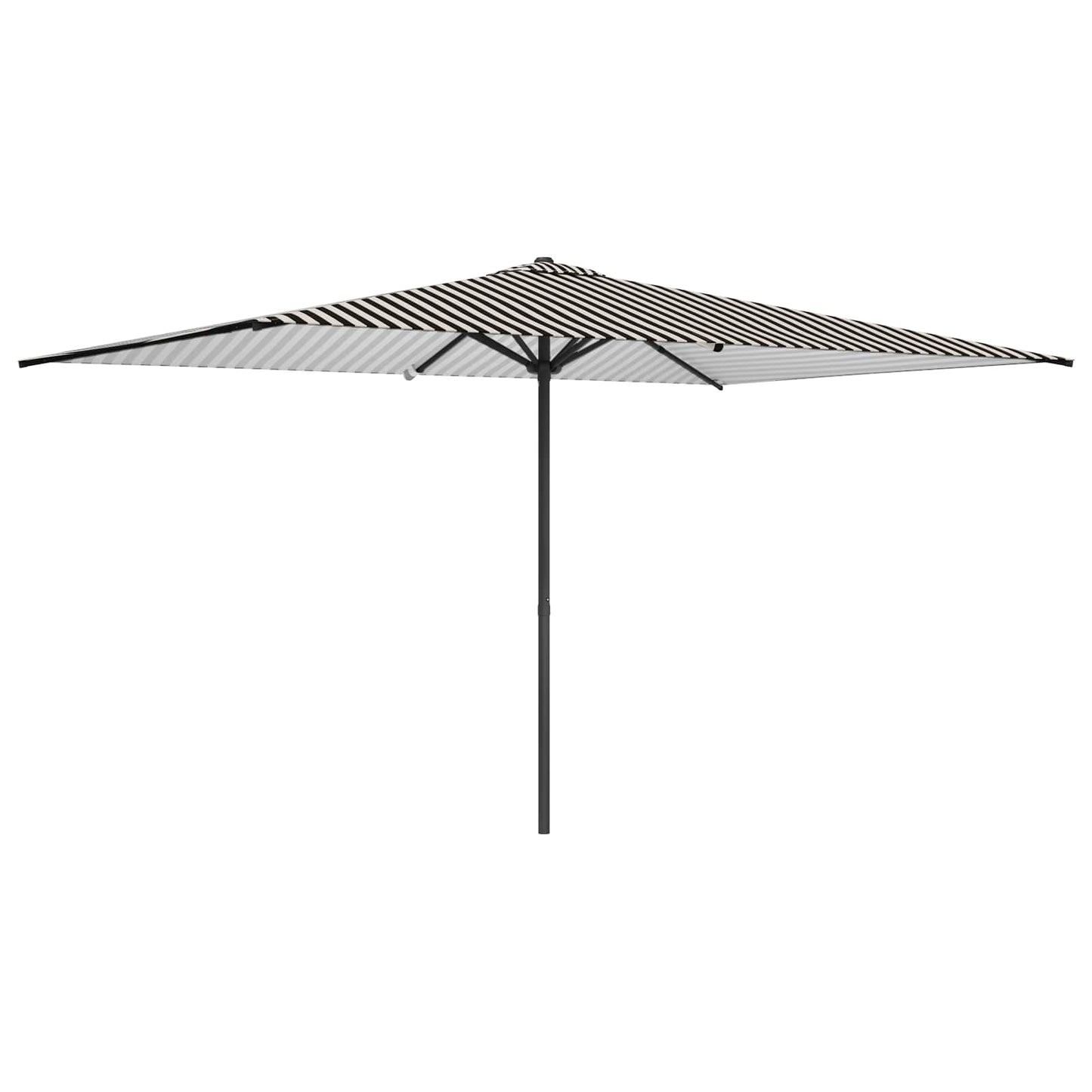 Hageparasol 200 x 300 cm Polyester Rektangulær Svart og Hvit