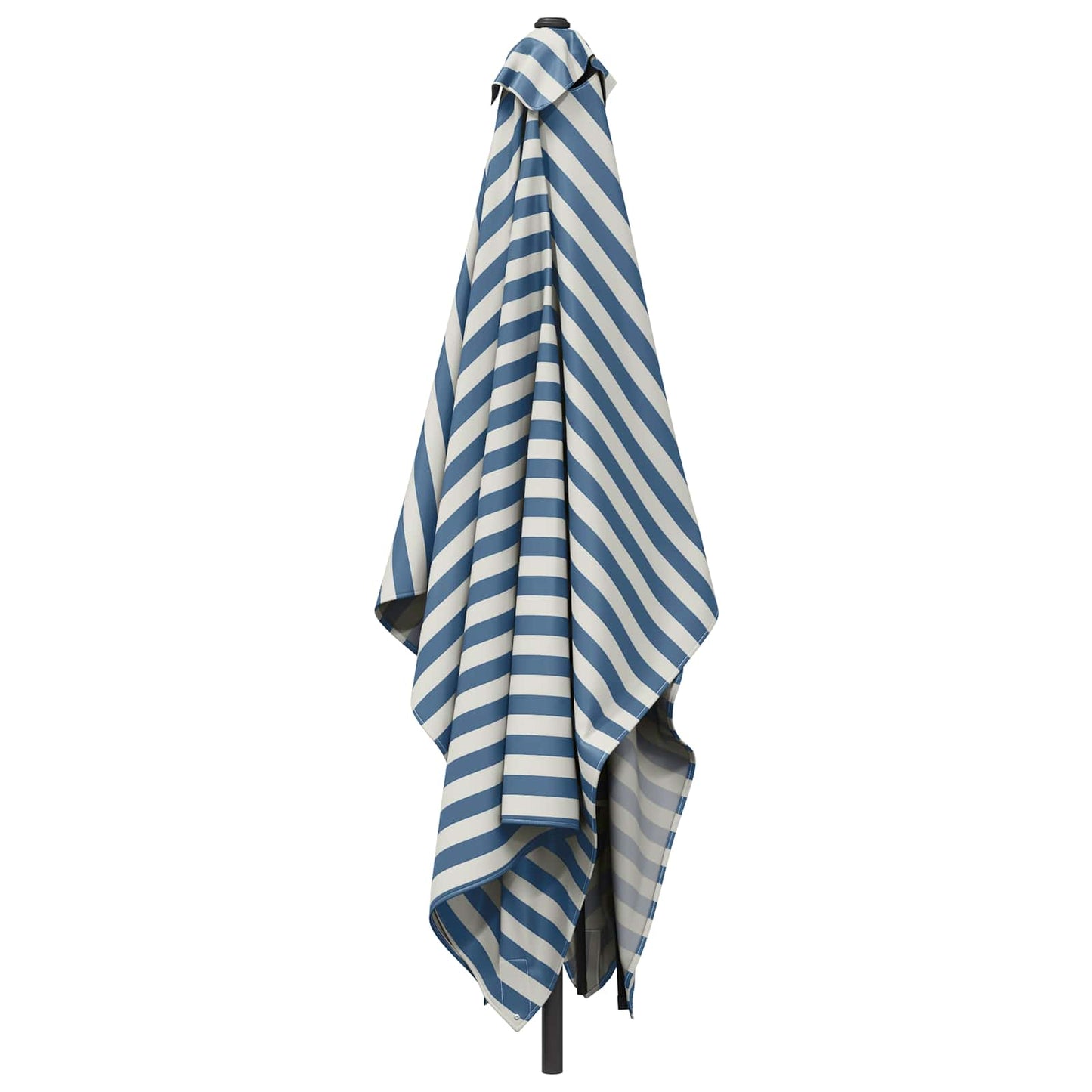 Hageparasol 200 x 300 cm Polyester Rektangulær Blå og hvit