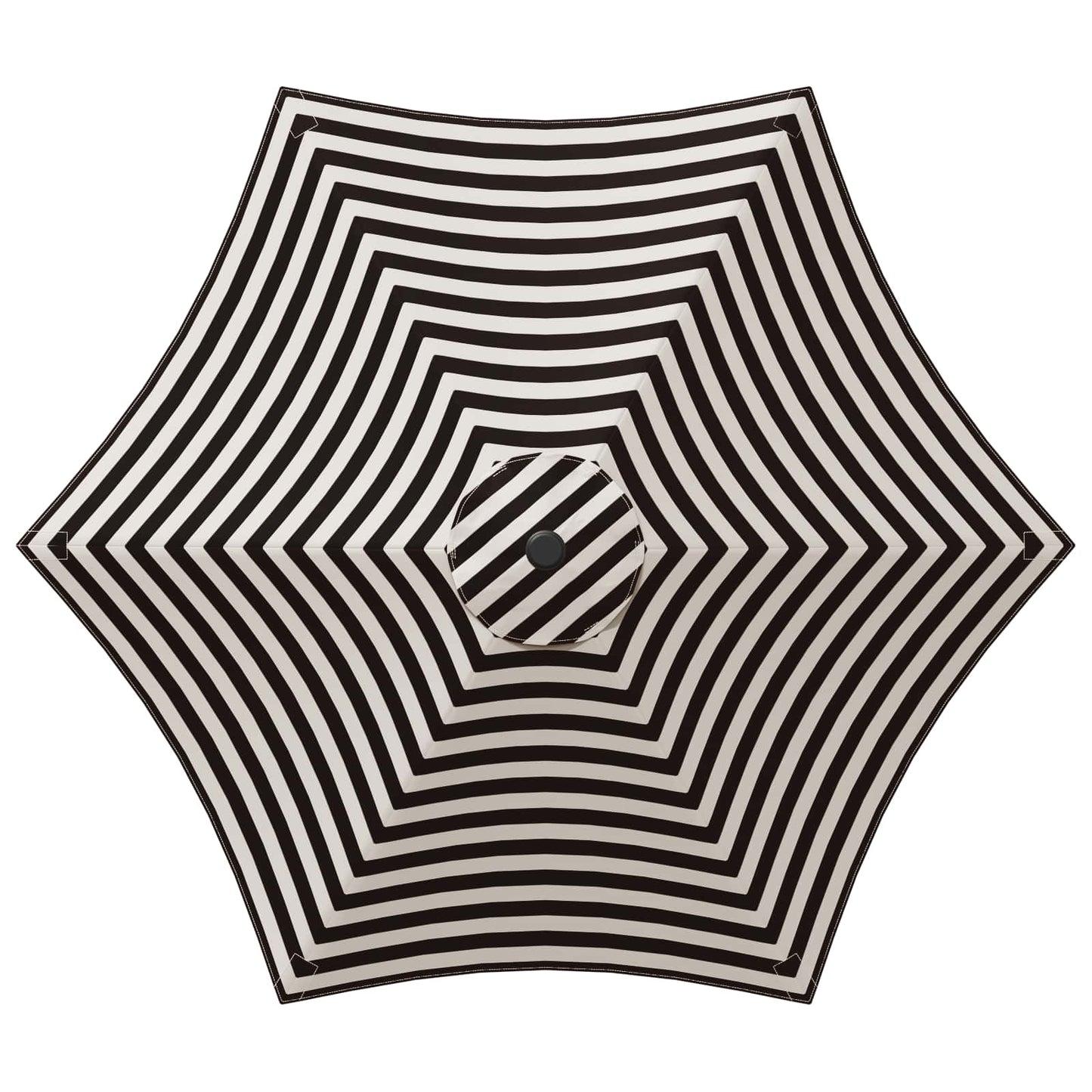 Hageparasol 230 x 230 cm Polyester Rektangulær Svart og Hvit