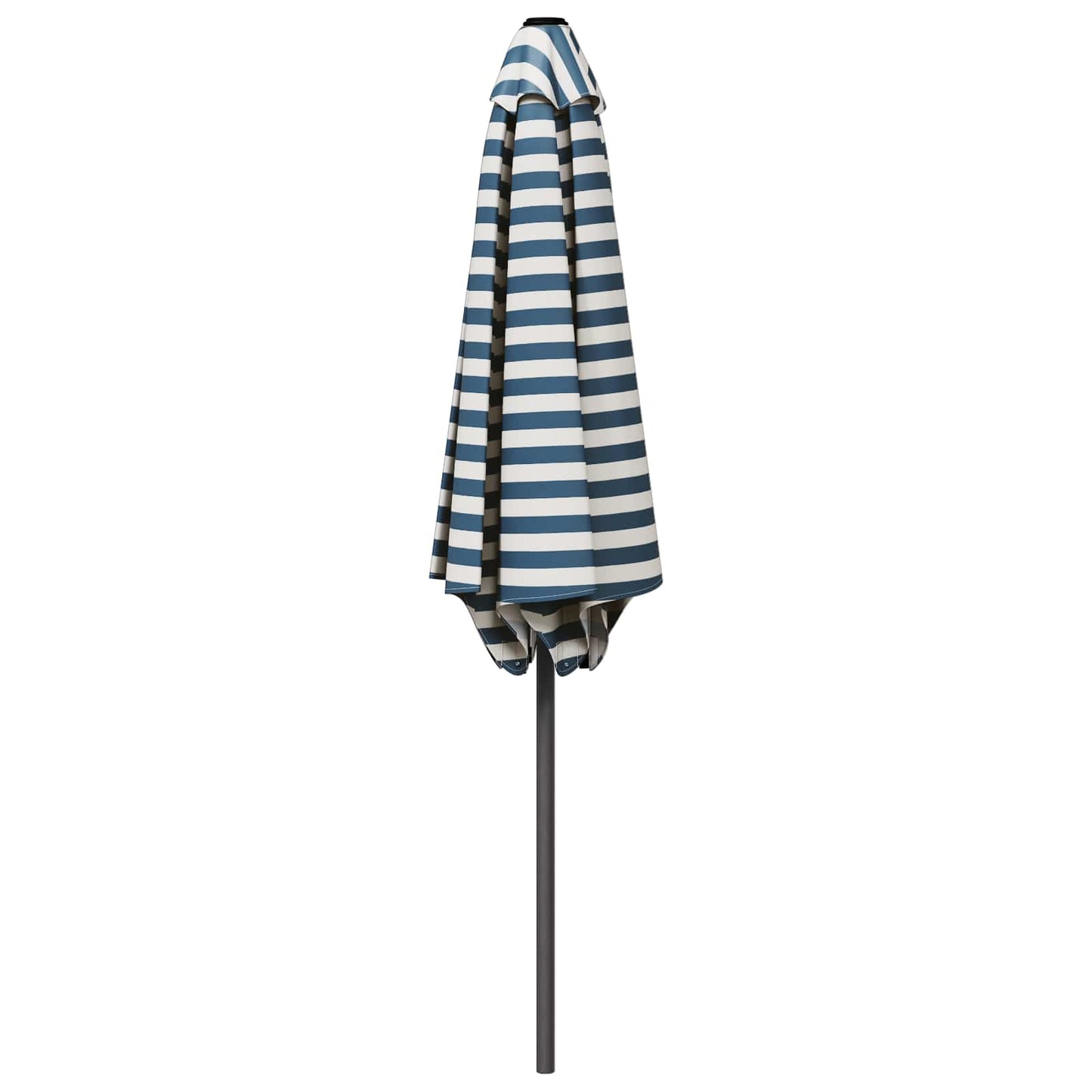 Hageparasol 230 x 230 cm Polyester Rektangulær Blå og hvit