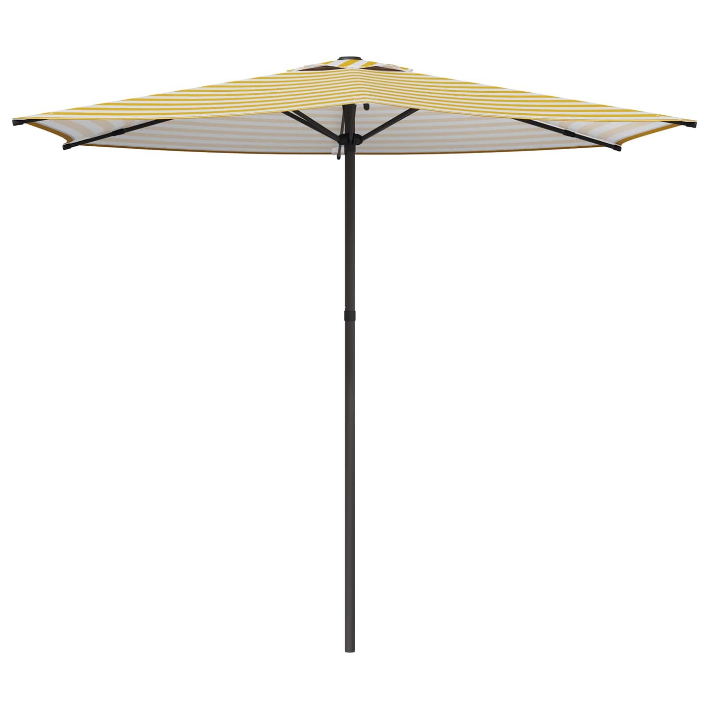 Hageparasol 270 x 270 cm Polyester Rektangulær Gul og hvit