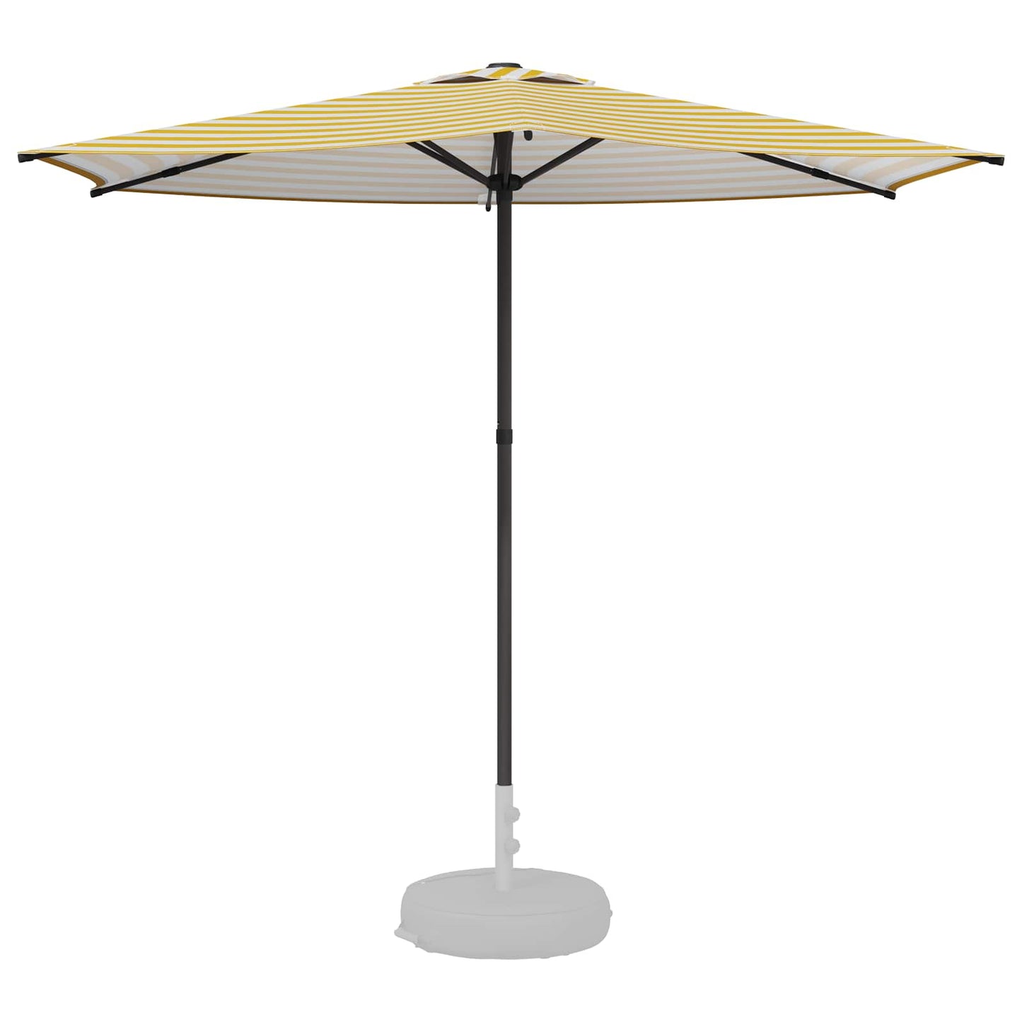 Hageparasol 270 x 270 cm Polyester Rektangulær Gul og hvit
