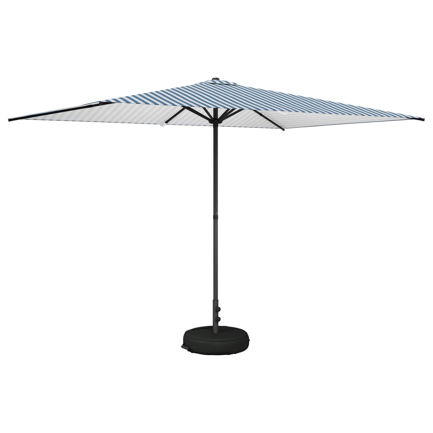 Hageparasol 200 x 300 cm Polyester Rektangulær Blå og hvit