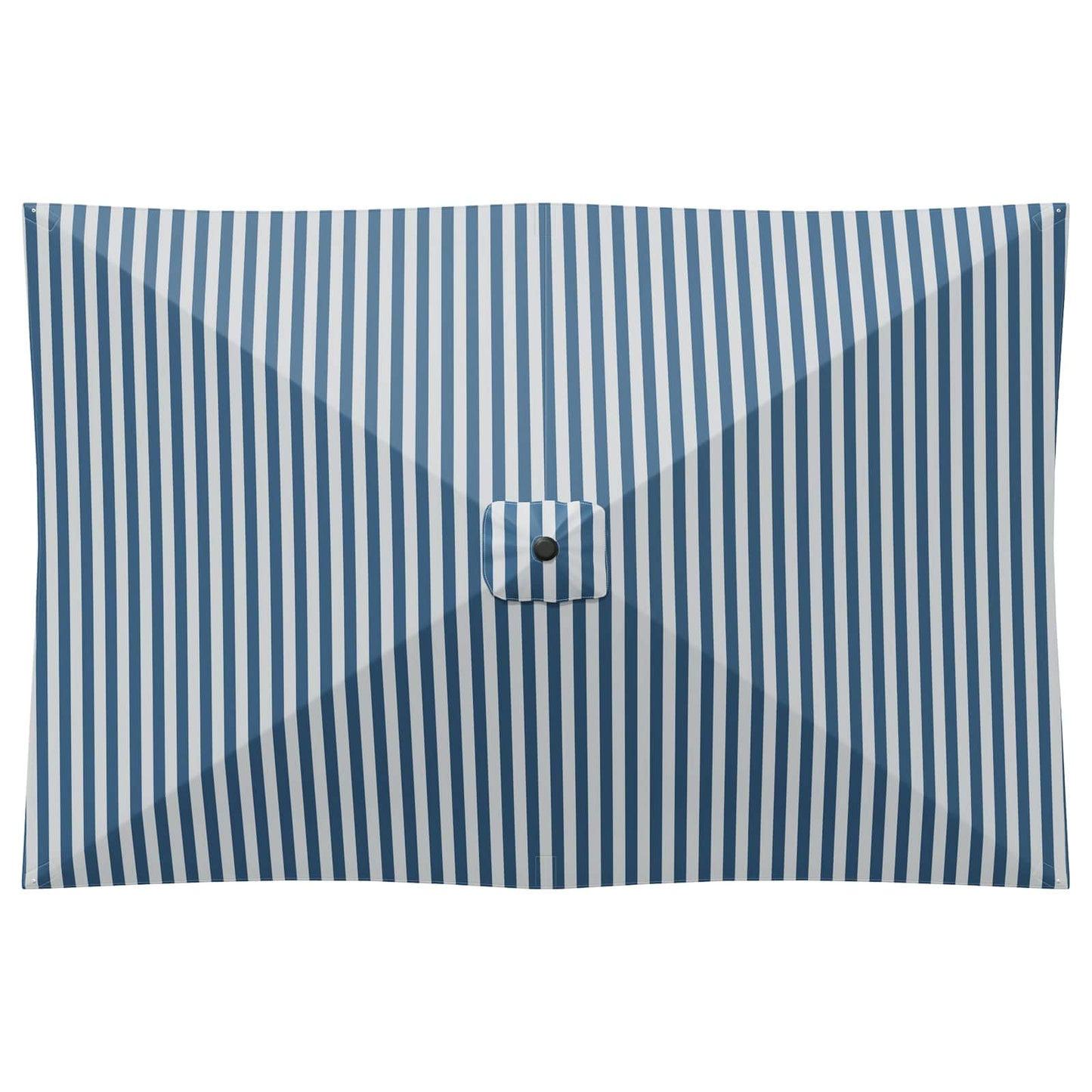 Hageparasol 200 x 300 cm Polyester Rektangulær Blå og hvit