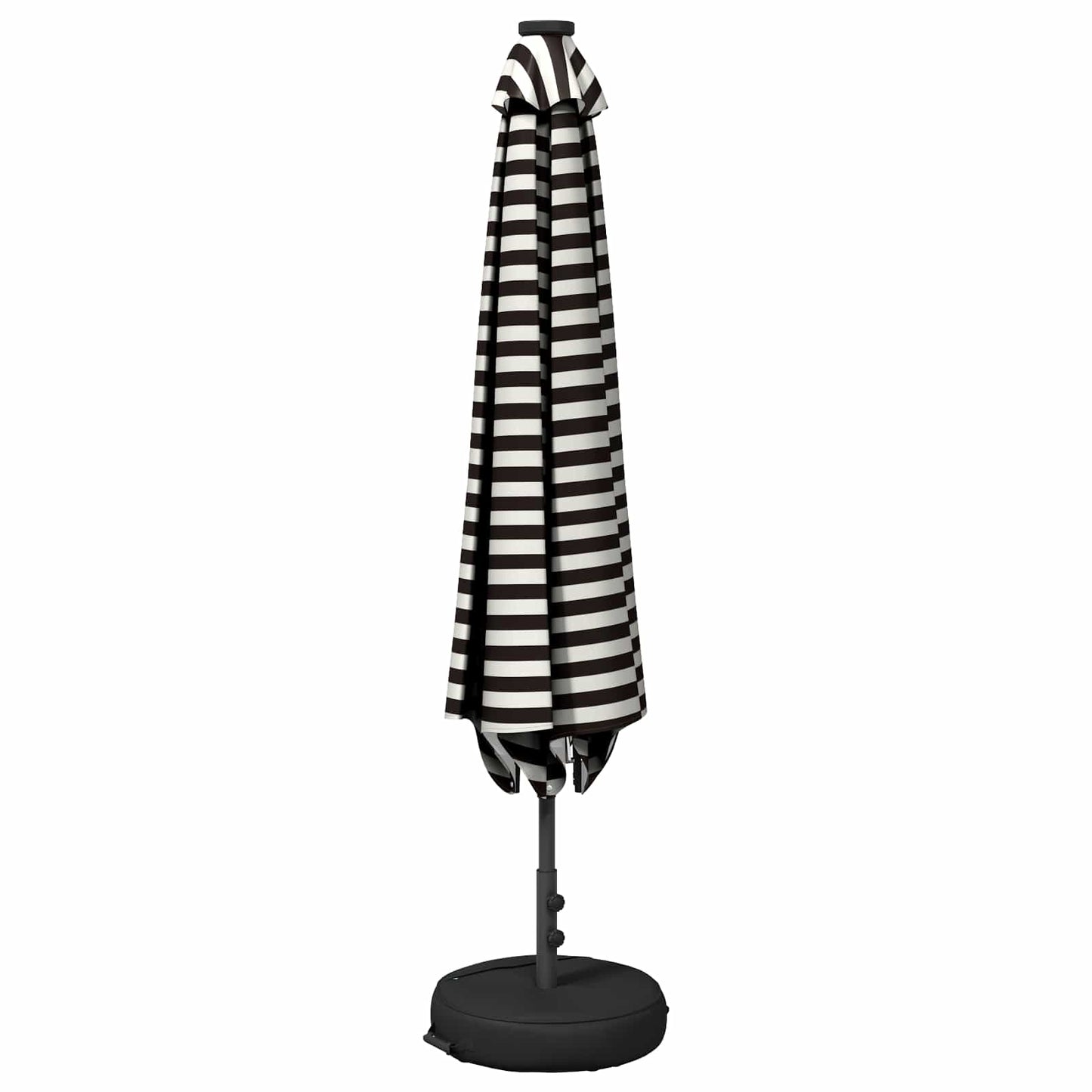 Hageparasol med LED-lamper og fot 200 x 300 cm Polyester