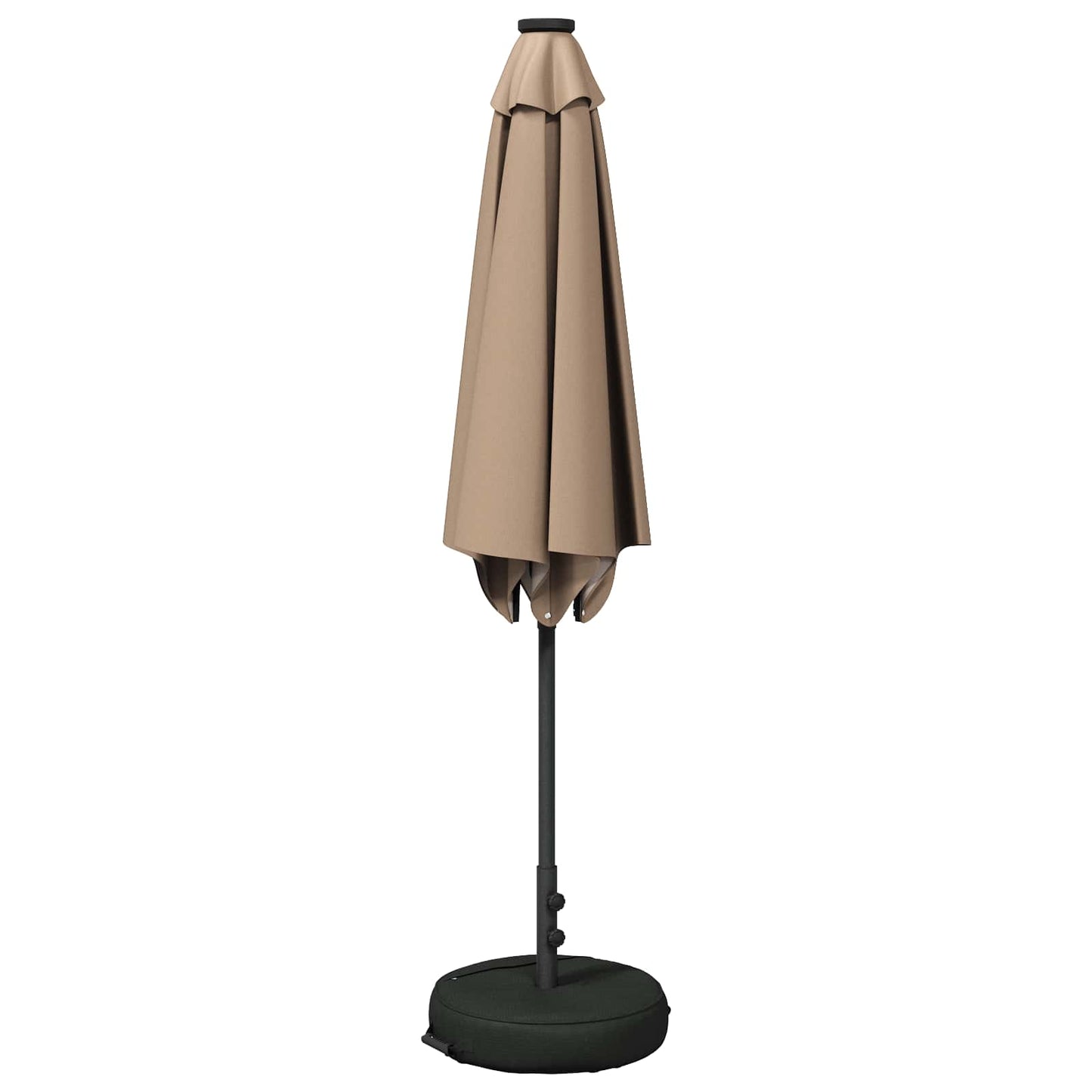 Hageparasol med LED-lamper og fot 270 x 270 cm Polyester