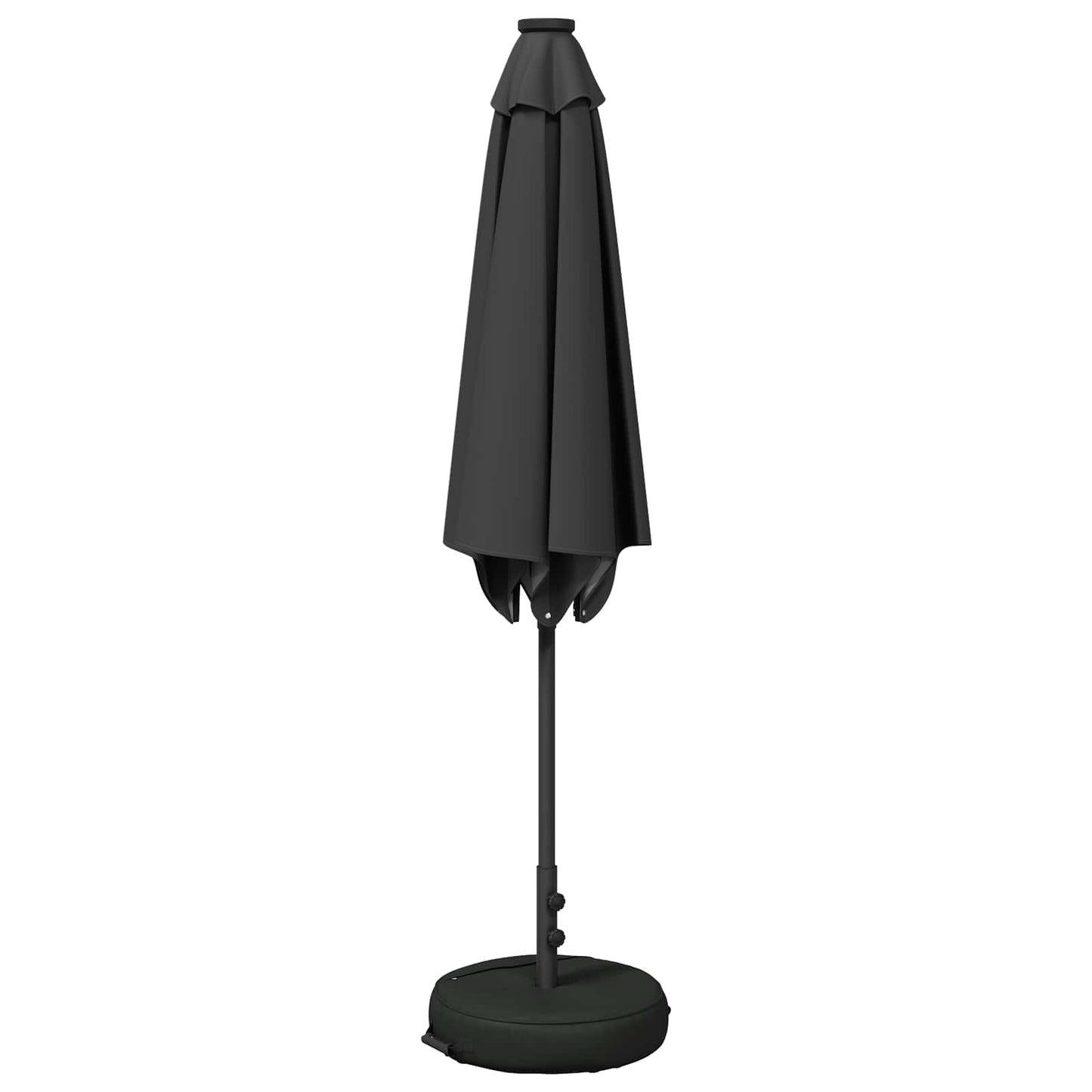 Hageparasol med LED-lamper og fot 270 x 270 cm Polyester