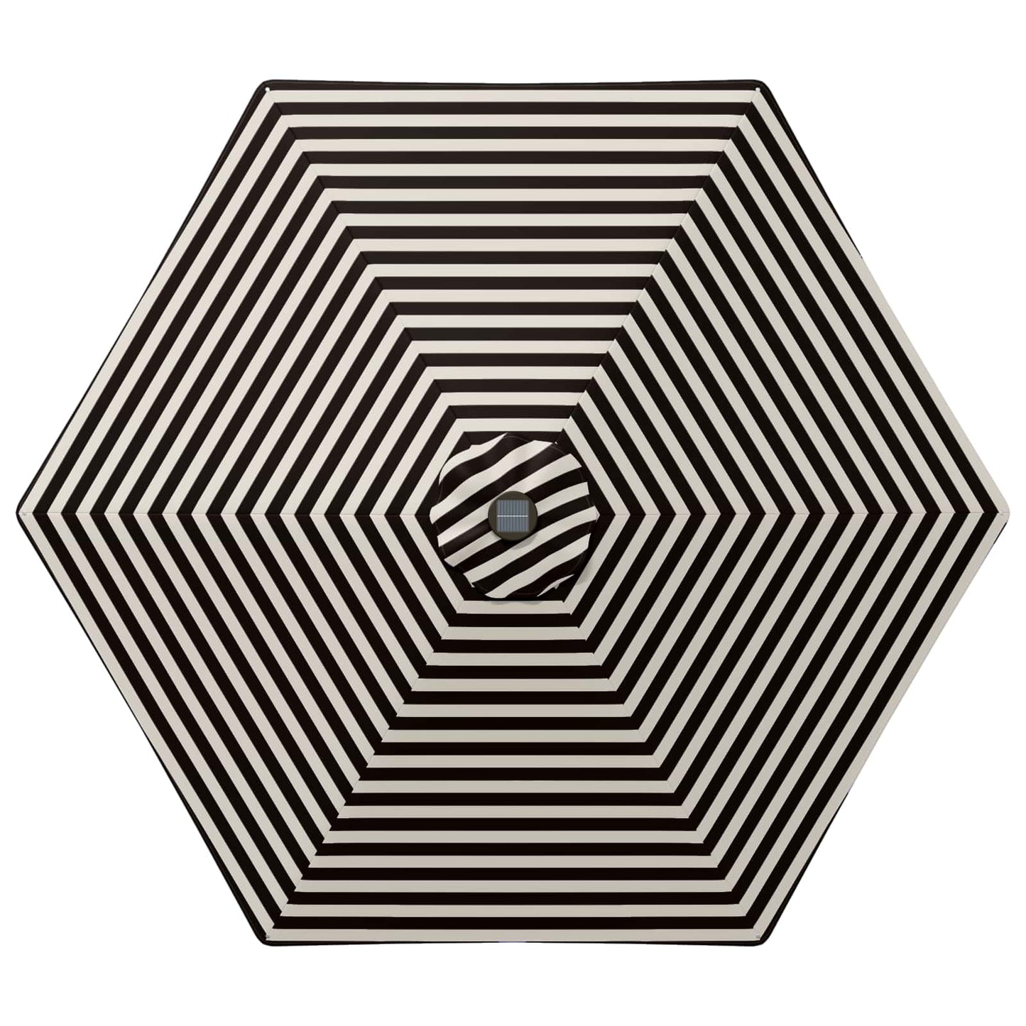 Hageparasol med LED-lamper og fot 270 x 270 cm Polyester