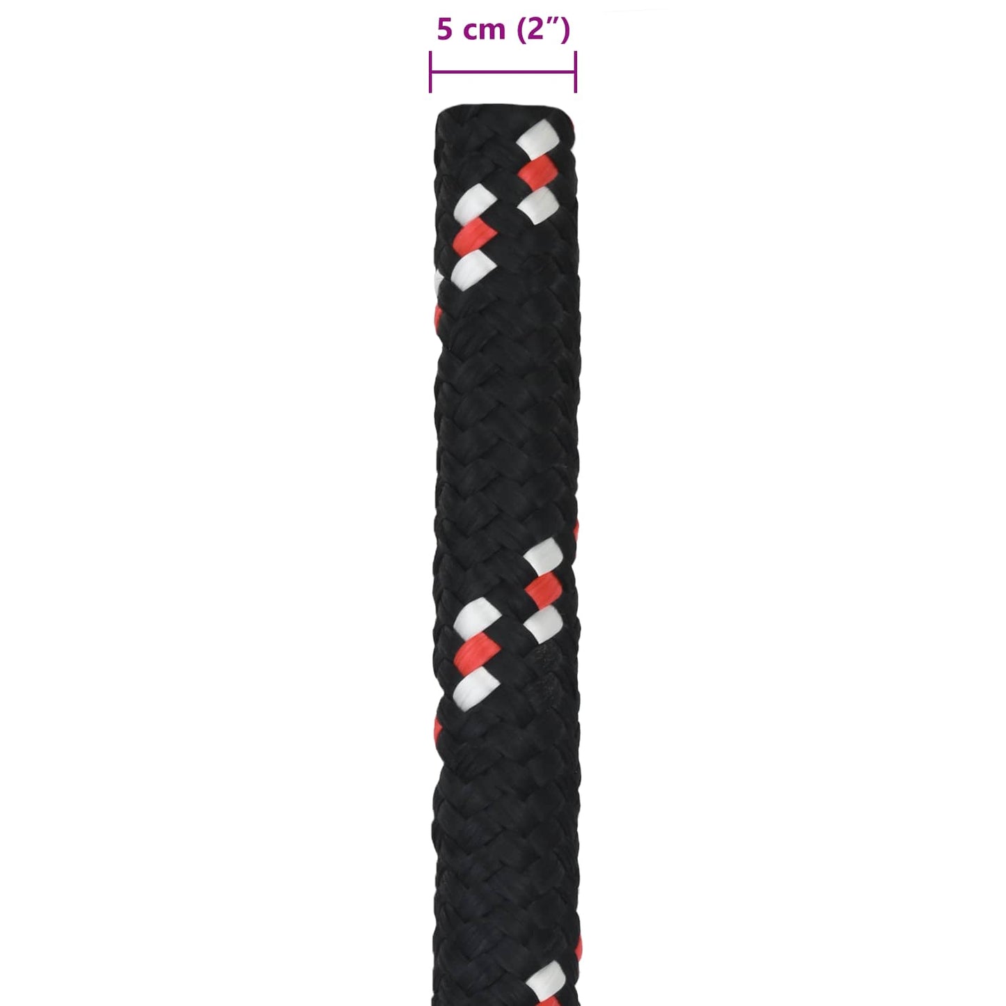 Båtsnor 5 mm 10 m Svart og Rød