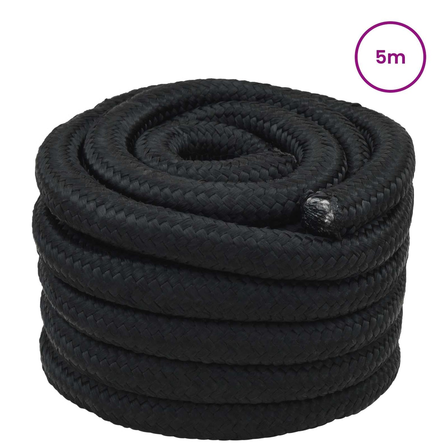 Båtsnor 5 m 3 Svart PP